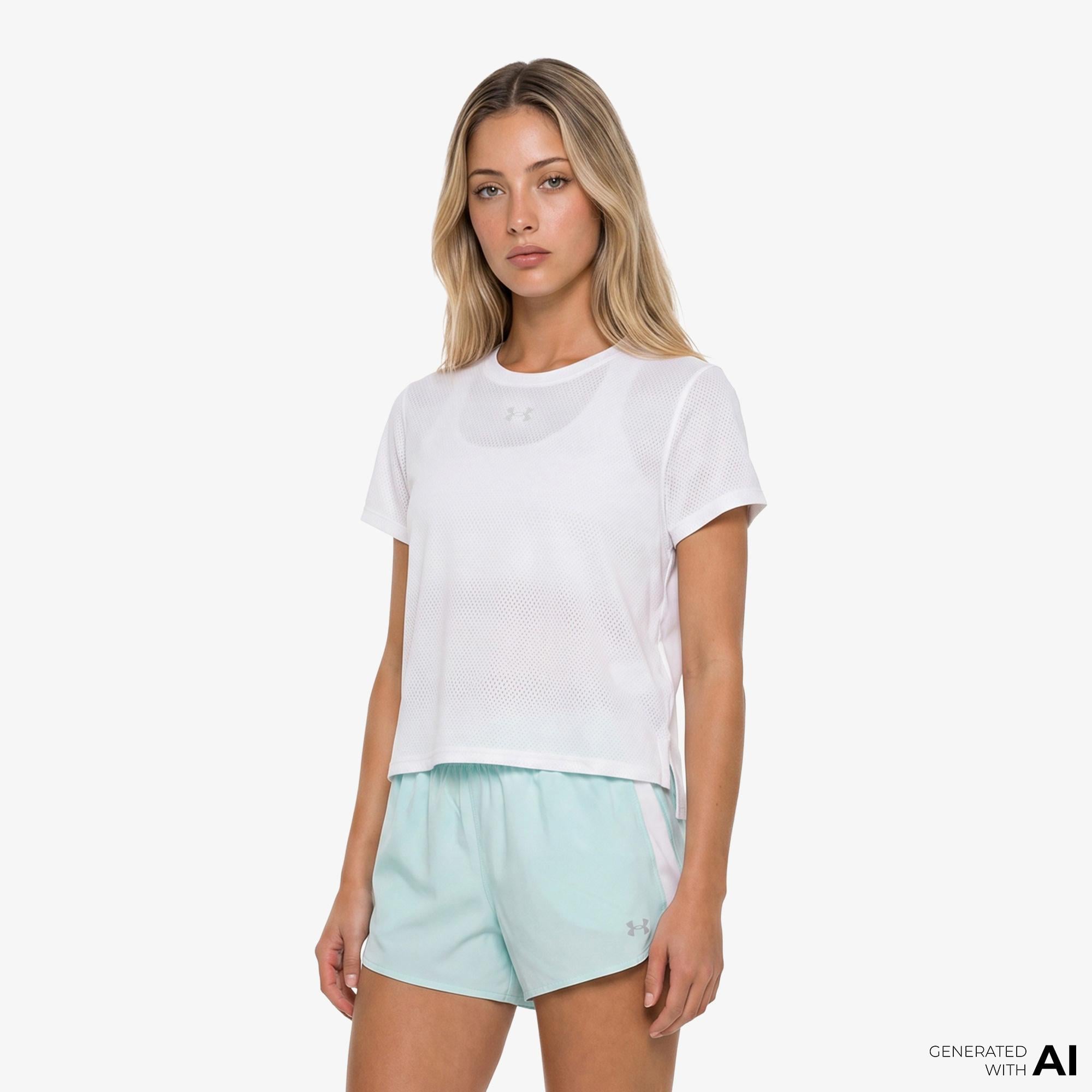 Under Armour Velociti Kadın Beyaz Koşu T-Shirt