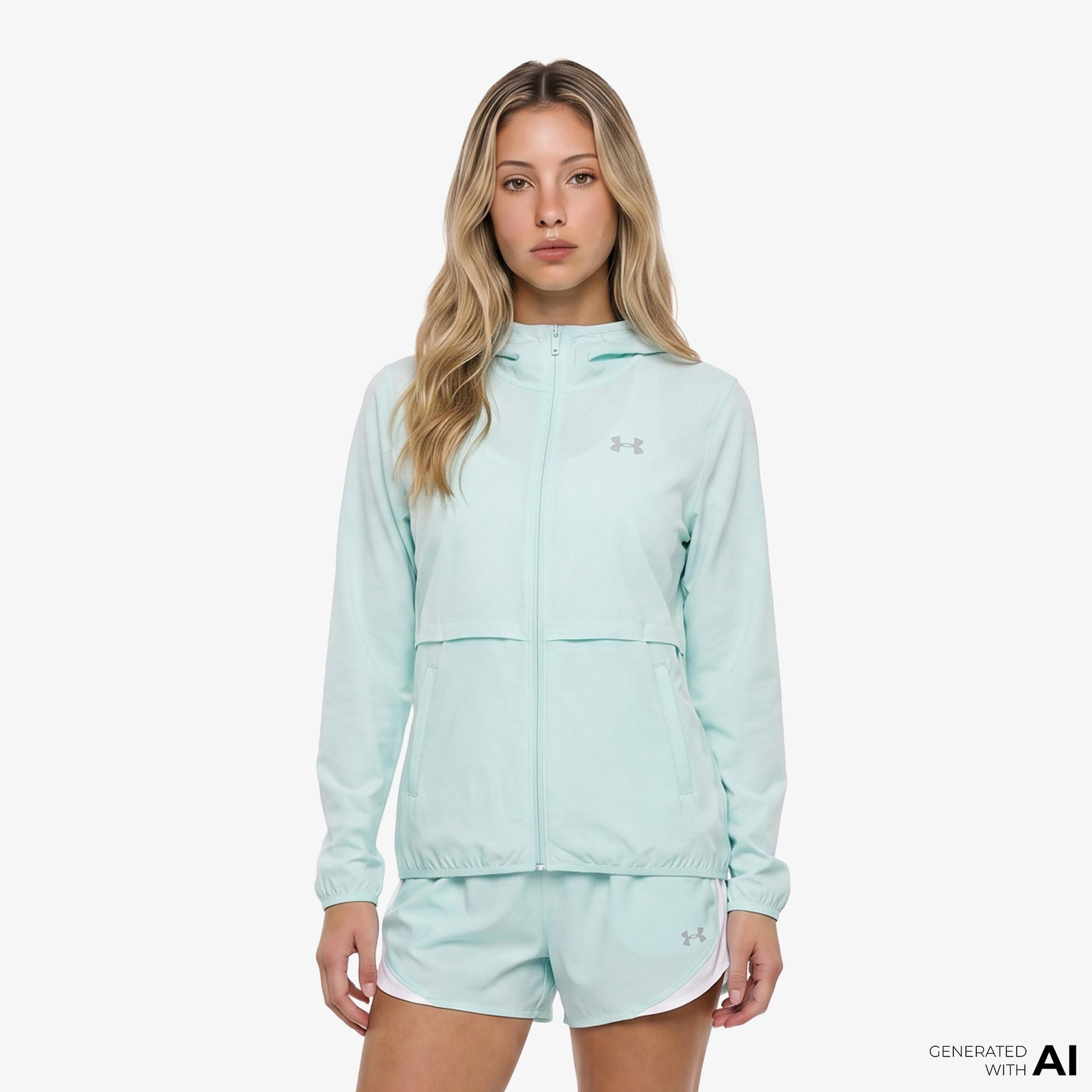 Under Armour Velociti Pro Storm Kadın Yeşil Koşu Ceket
