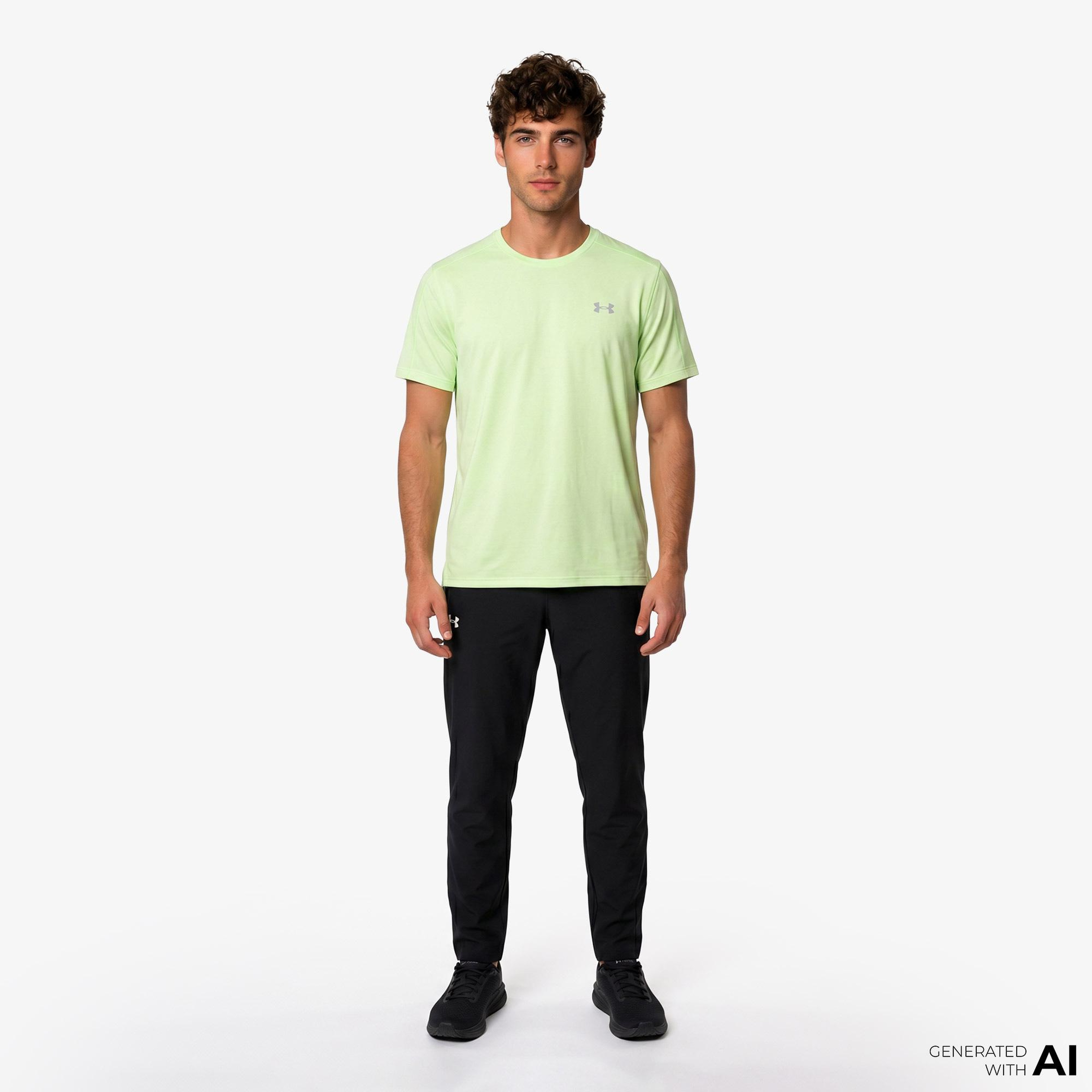 Under Armour Velociti Reflct Ss Erkek Sarı Koşu T-Shirt