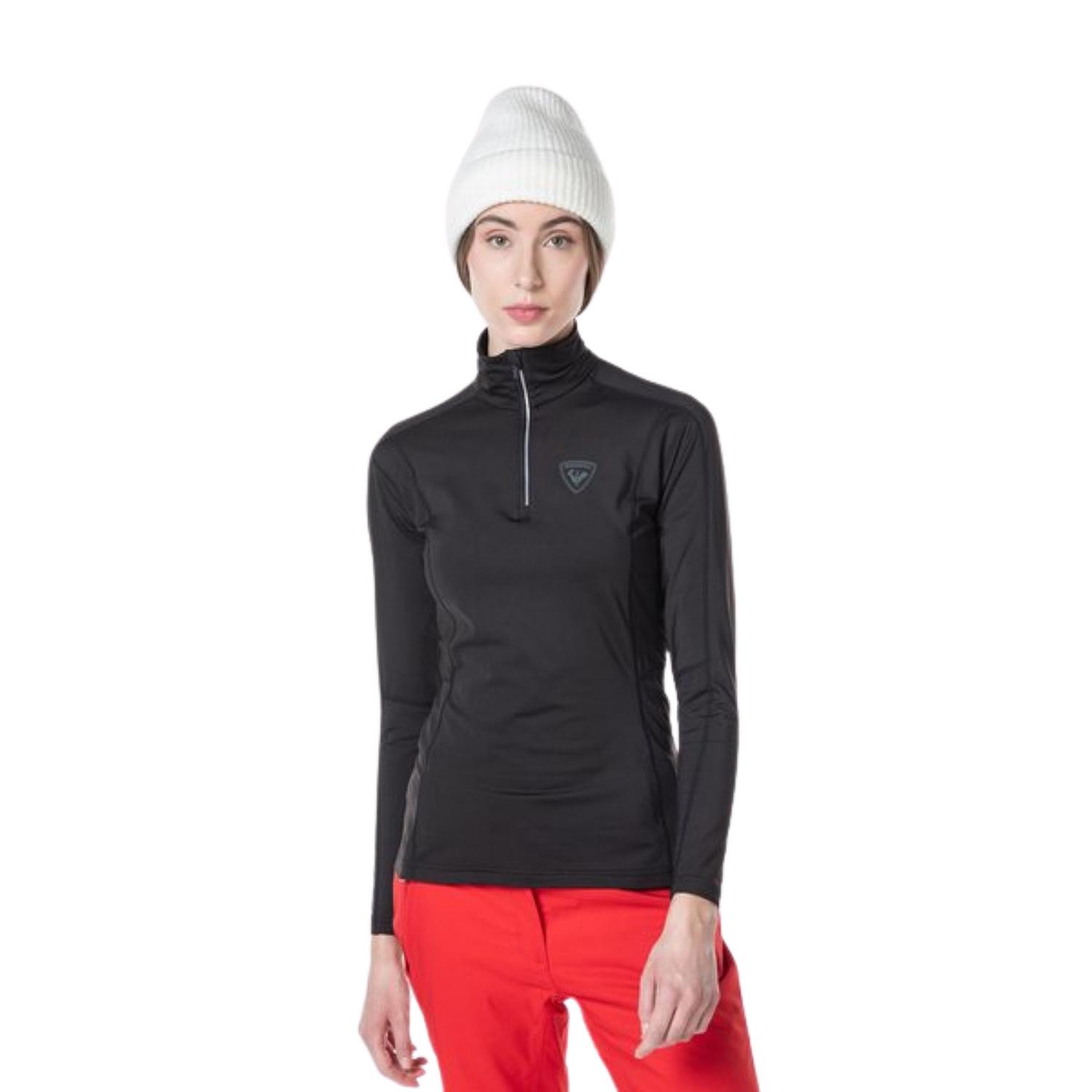 Rossignol Classique 12 Zip Kadın Siyah İçlik Üst