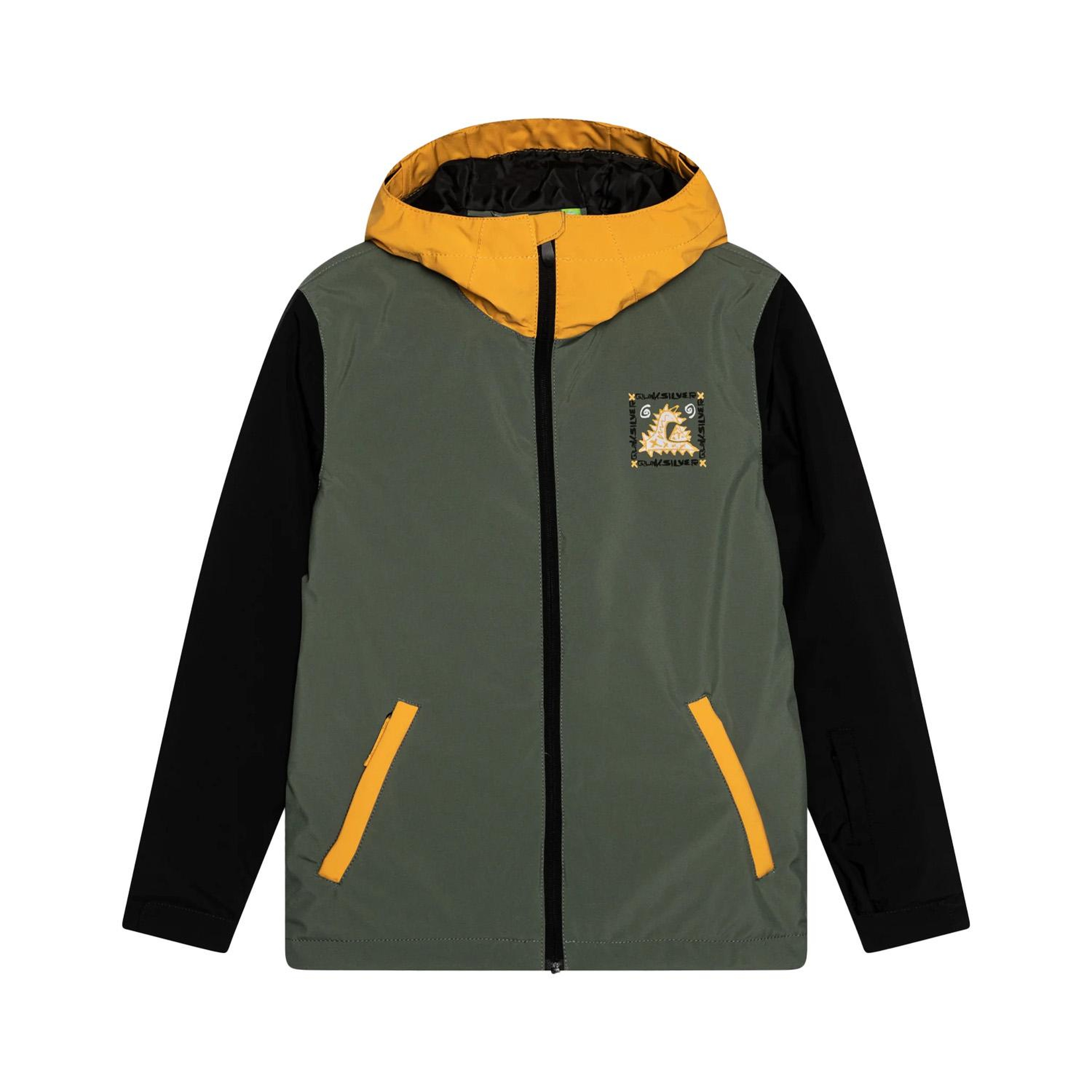 Quiksilver In The Hood Youth Unisex Çocuk Yeşil Snowboard Ceketi
