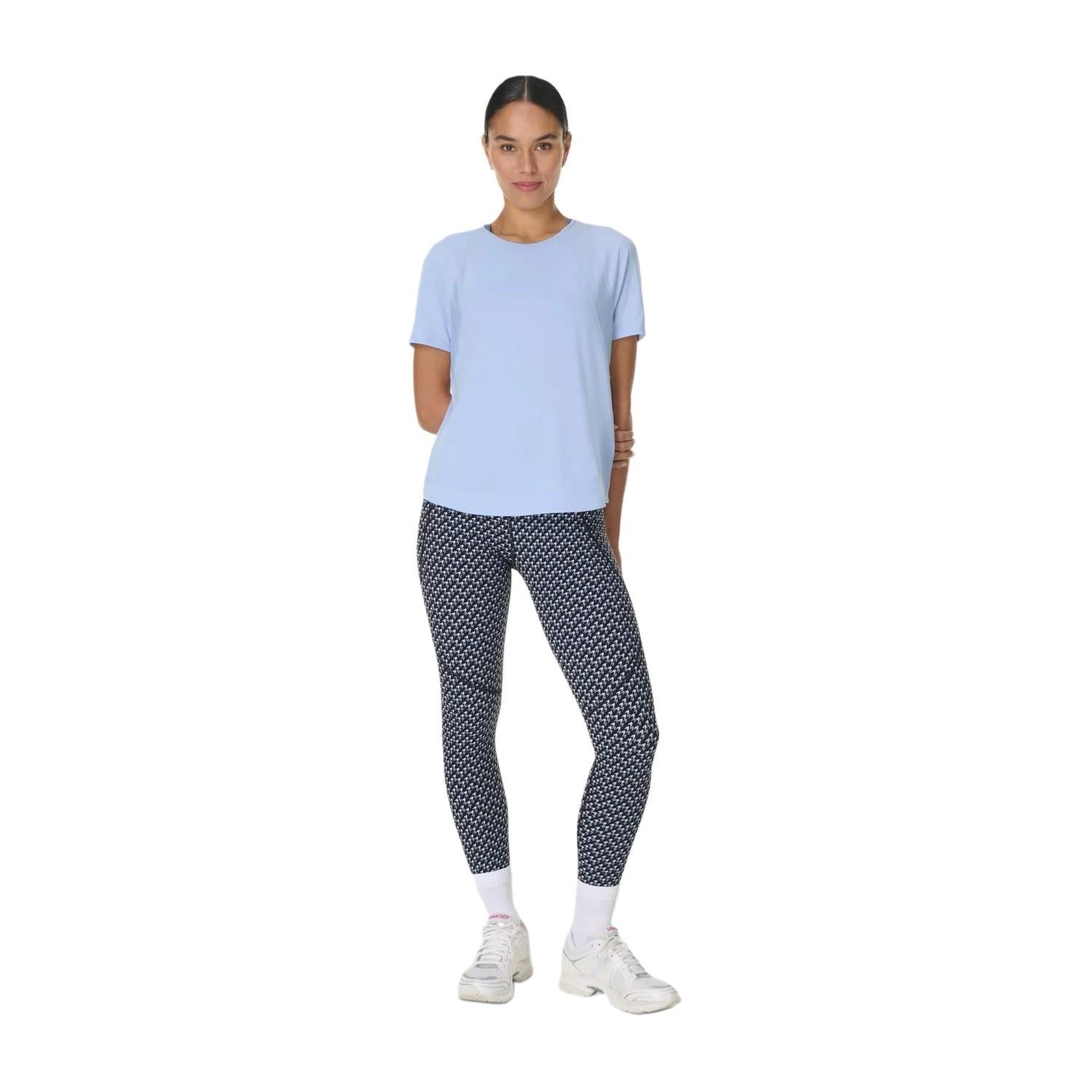 Sweaty Betty Breathe Easy Mesh Kadın Mavi Tişört