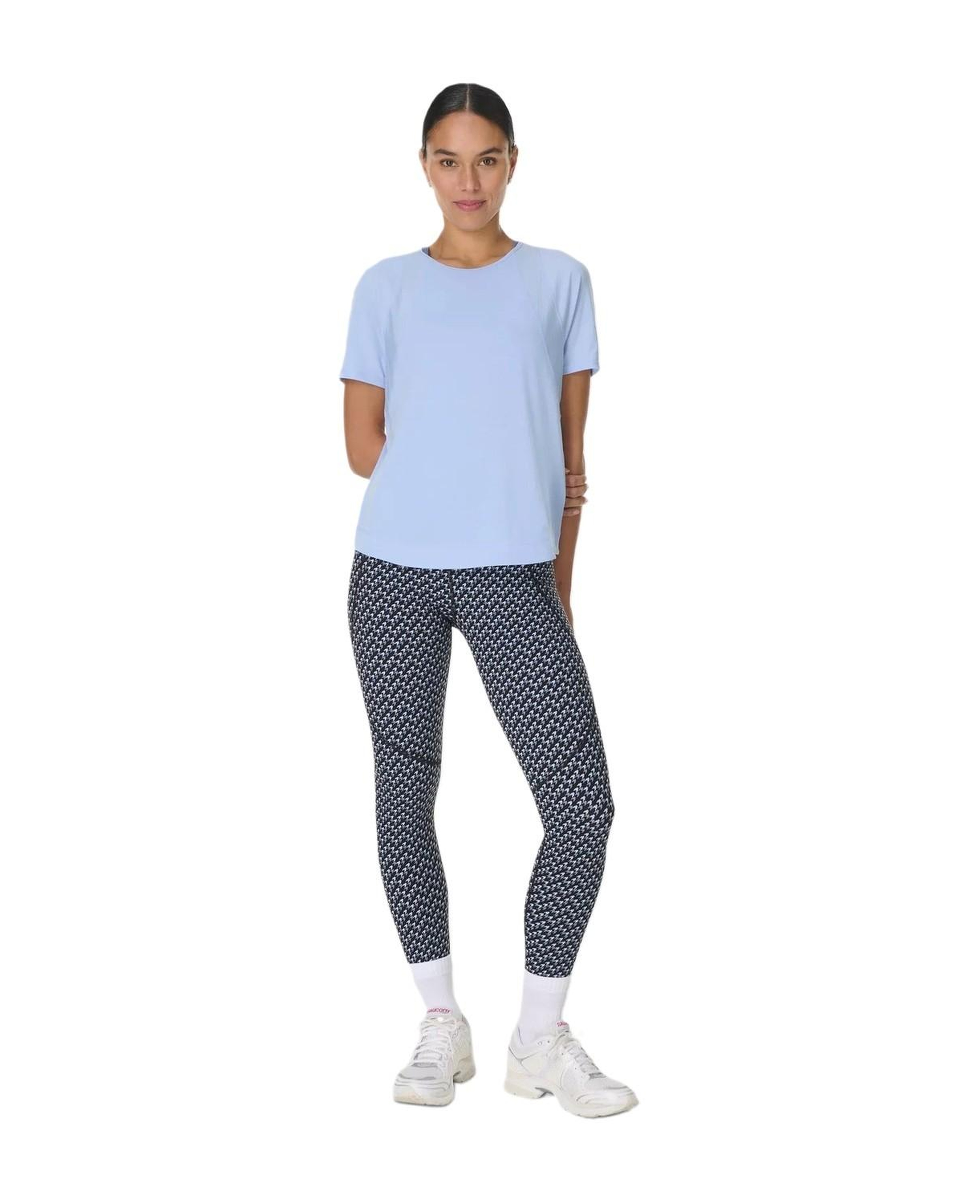 Sweaty Betty Breathe Easy Mesh Kadın Mavi Tişört