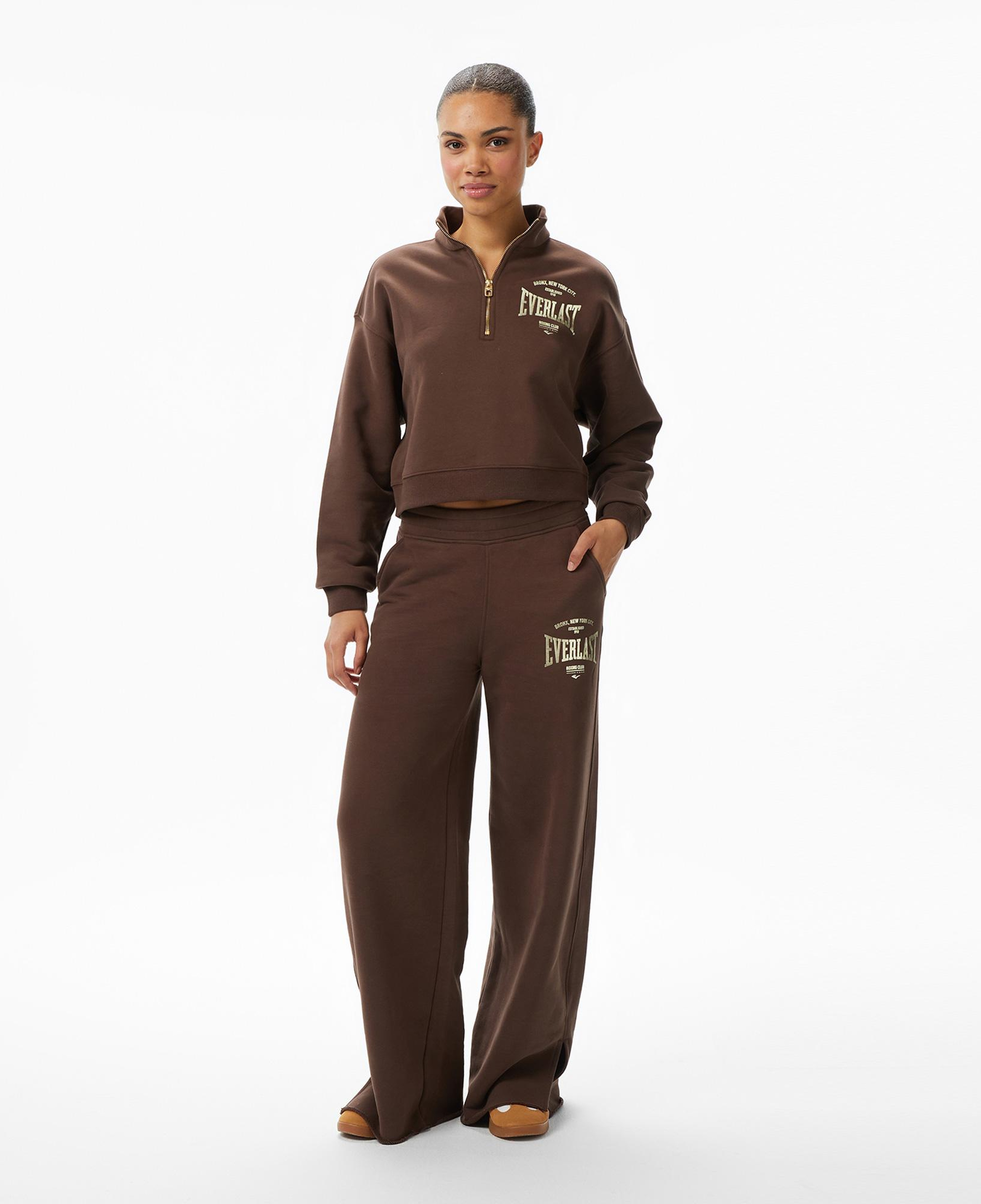 Everlast Bronx NYC Kadın Kahverengi Sweatshirt