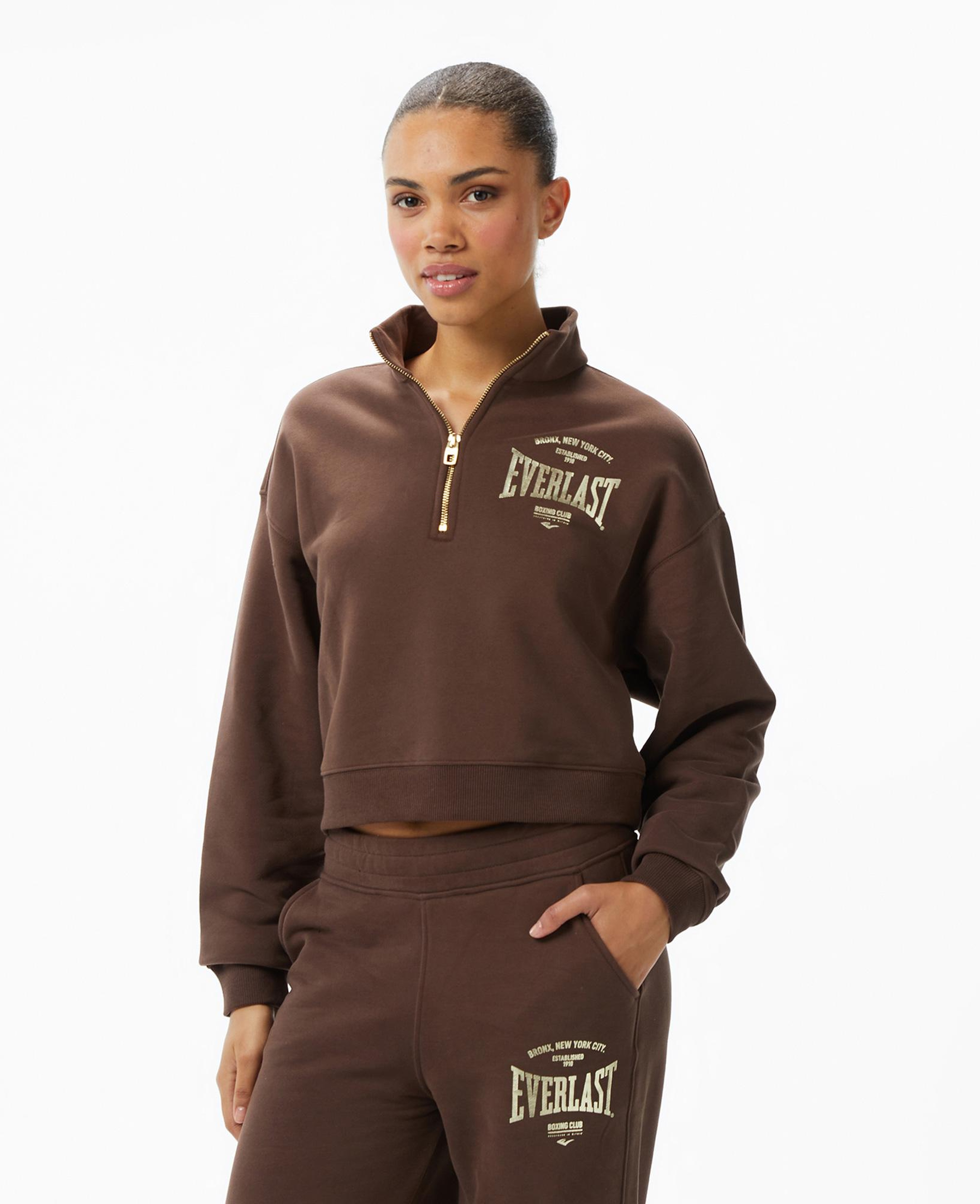 Everlast Bronx NYC Kadın Kahverengi Sweatshirt