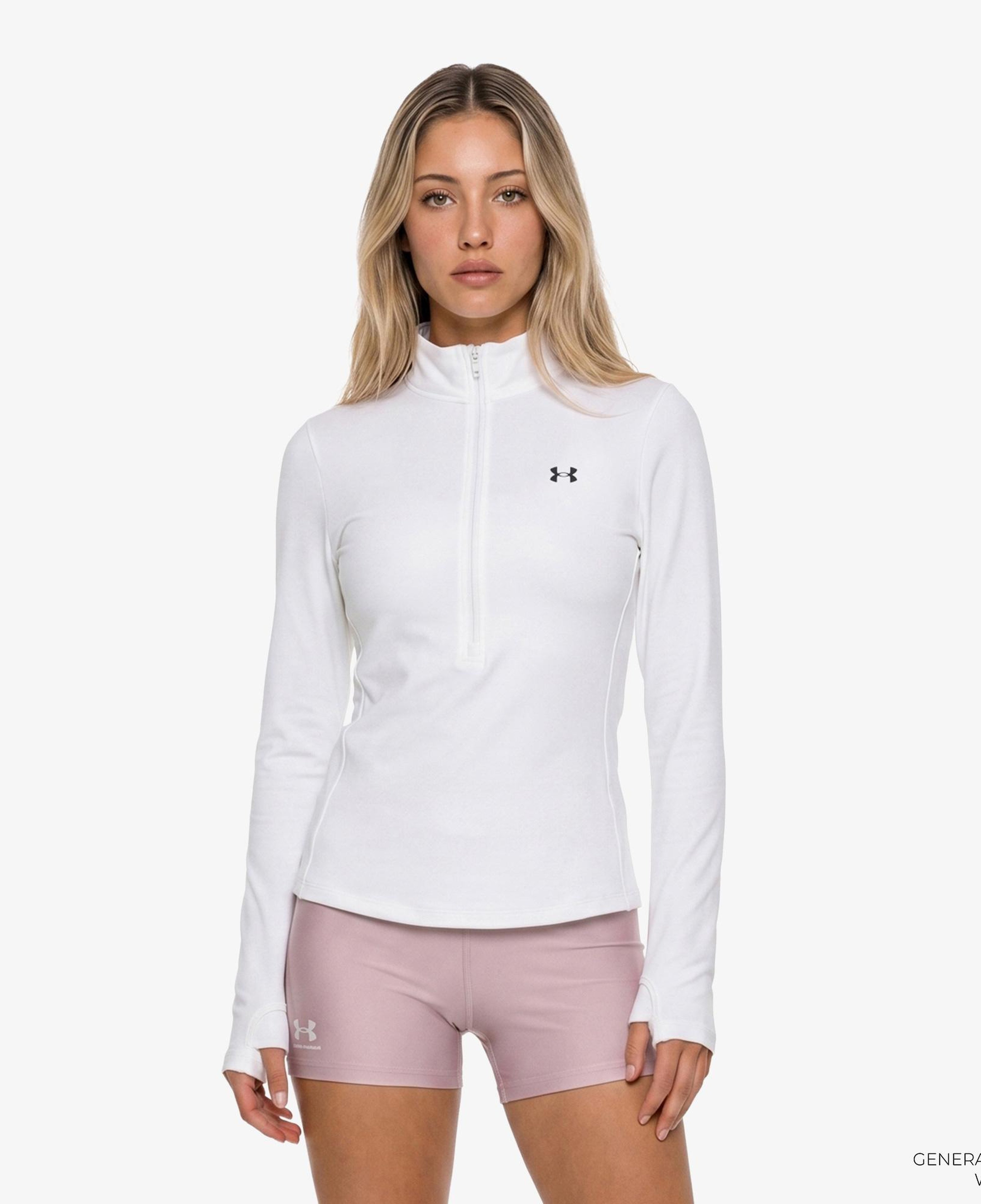 Under Armour Motion 1/2 Zip Emea Kadın Beyaz Antrenman Sweatshirt