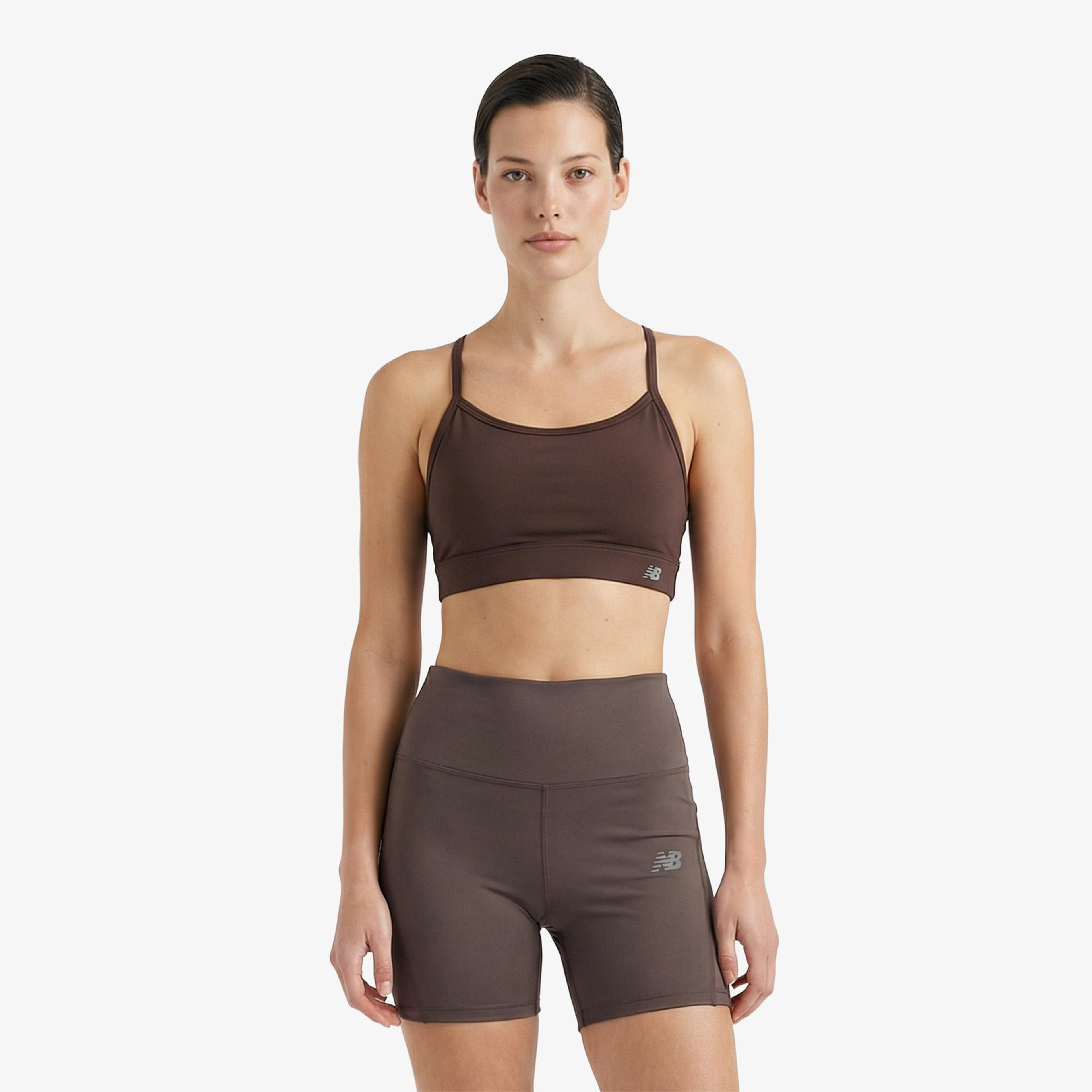 New Balance Essential Yoga Bra Kadın Kahverengi Bra