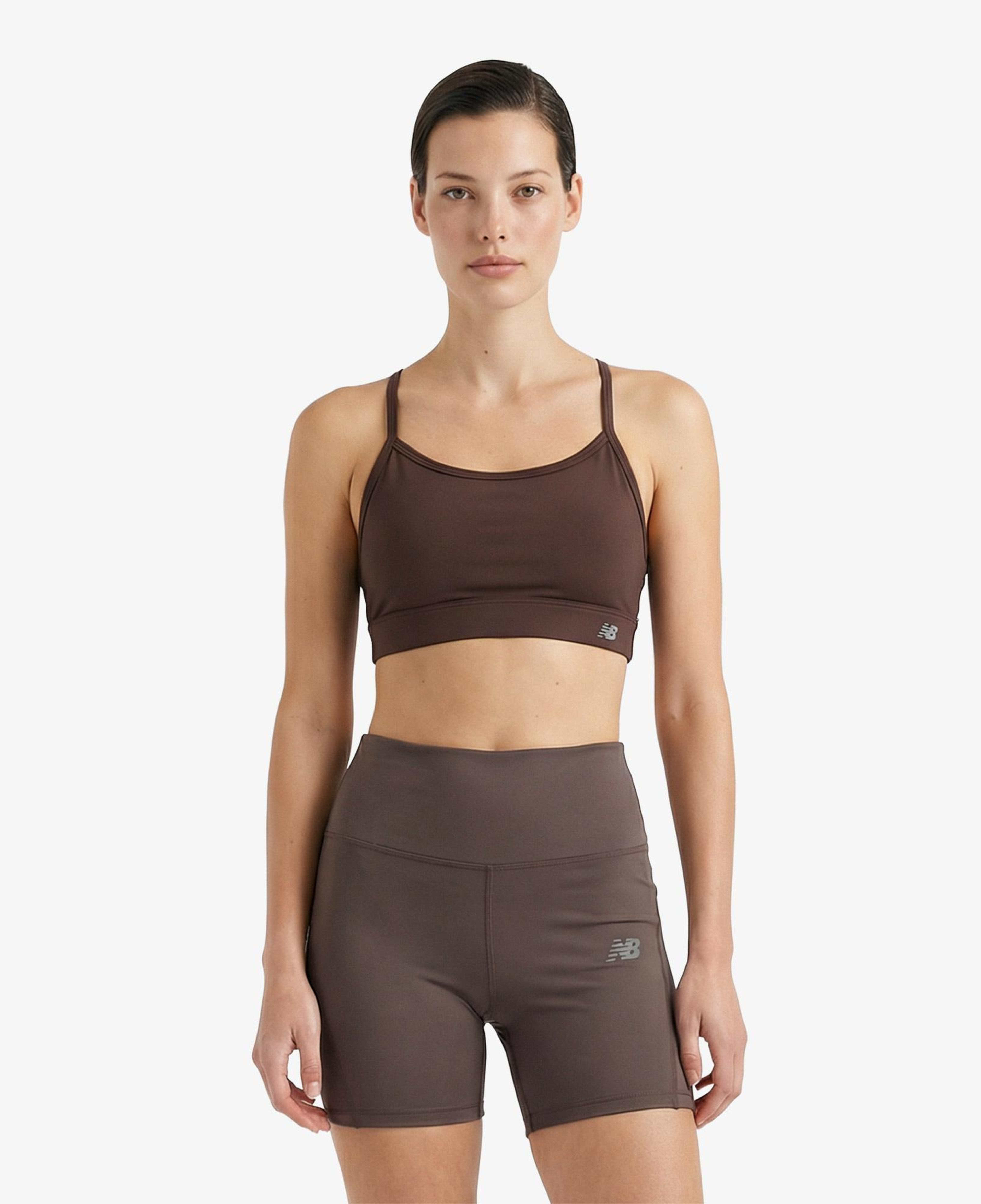 New Balance Essential Yoga Bra Kadın Kahverengi Bra