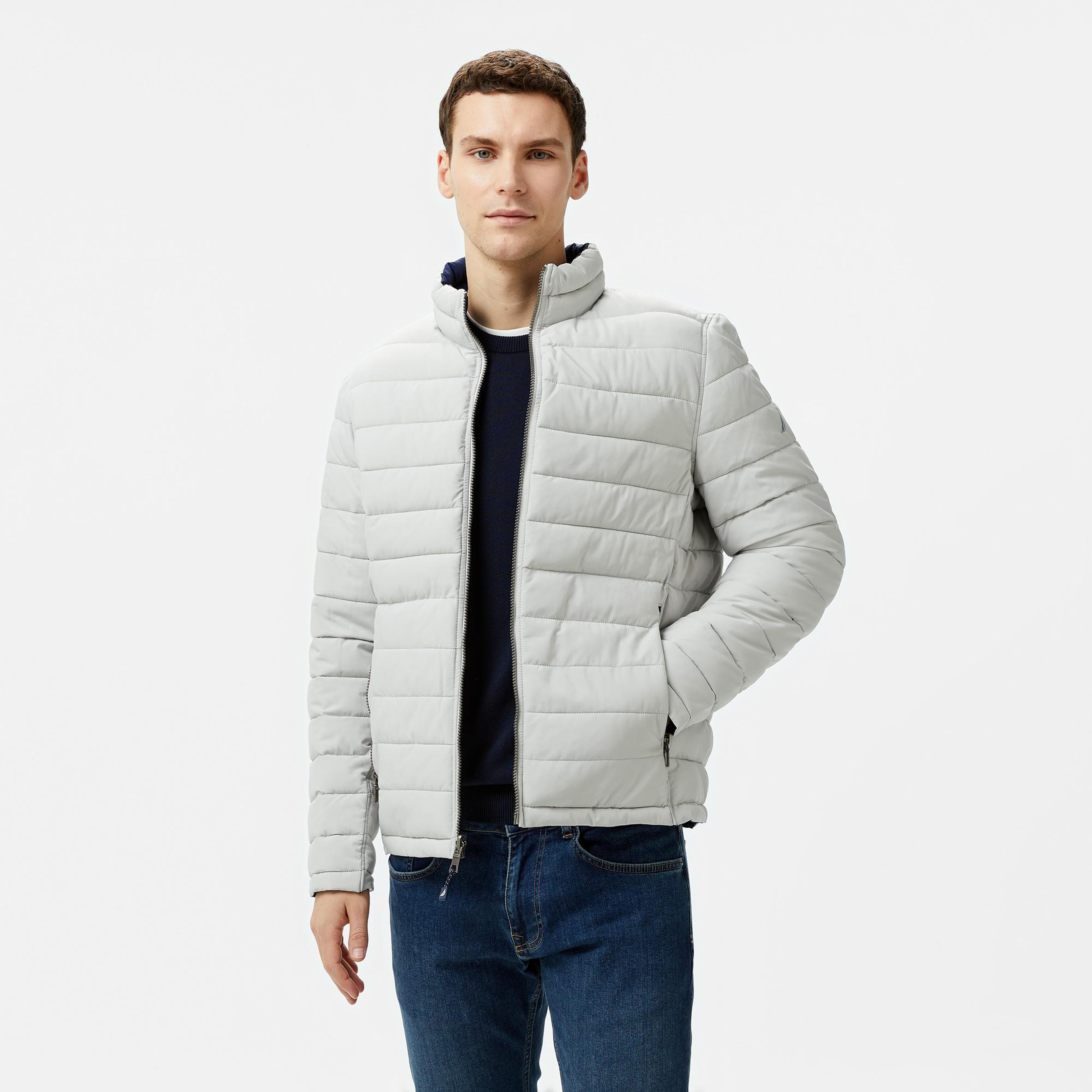 Nautica Erkek Gri & Lacivert Çift Taraflı Mont