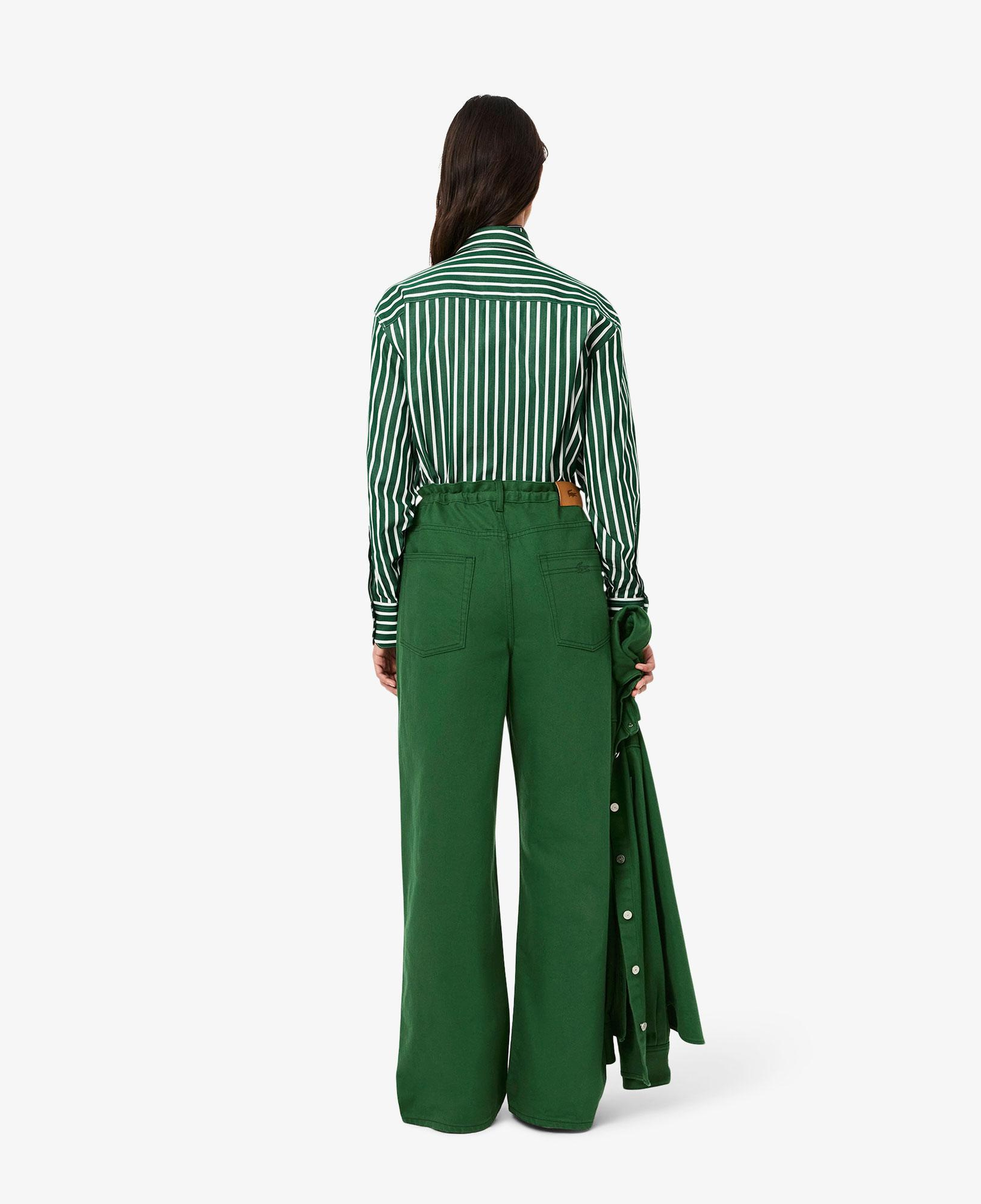 Lacoste Kadın Wide Leg Yeşil Jean Pantolon