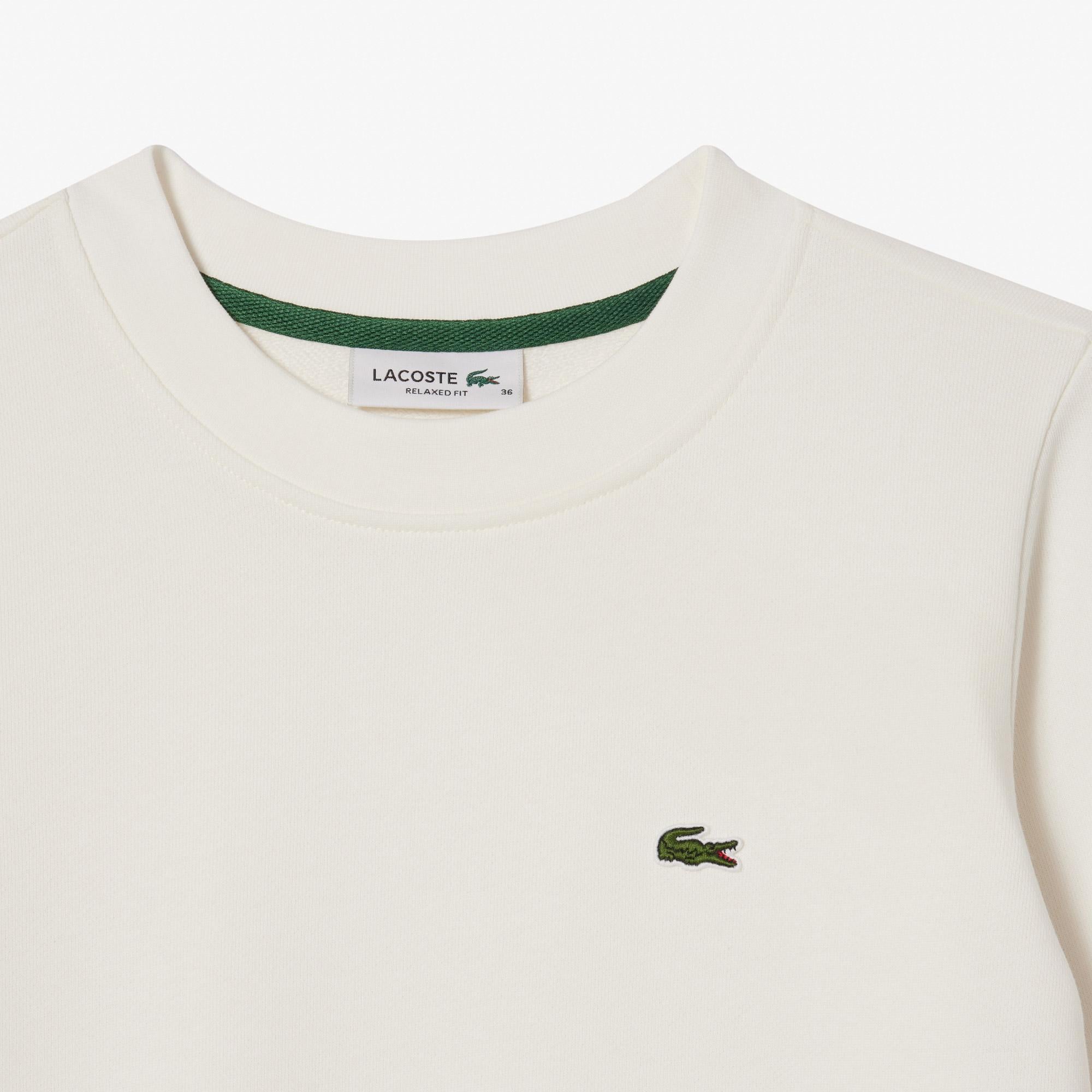 Lacoste Regular Fit Kadın Beyaz Sweatshirt