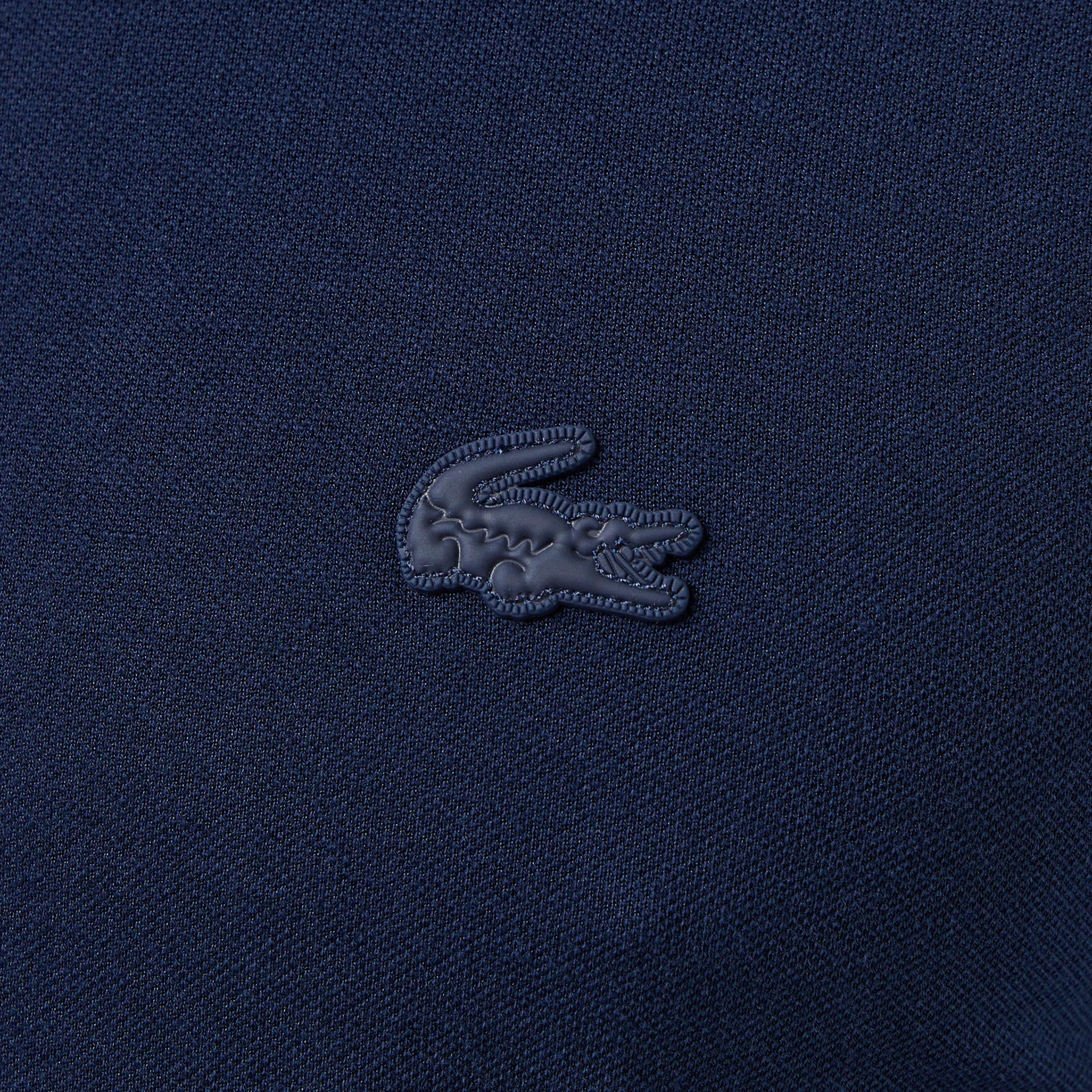 Erkek Slim Fit Yarım Fermuarlı Lacivert Polo