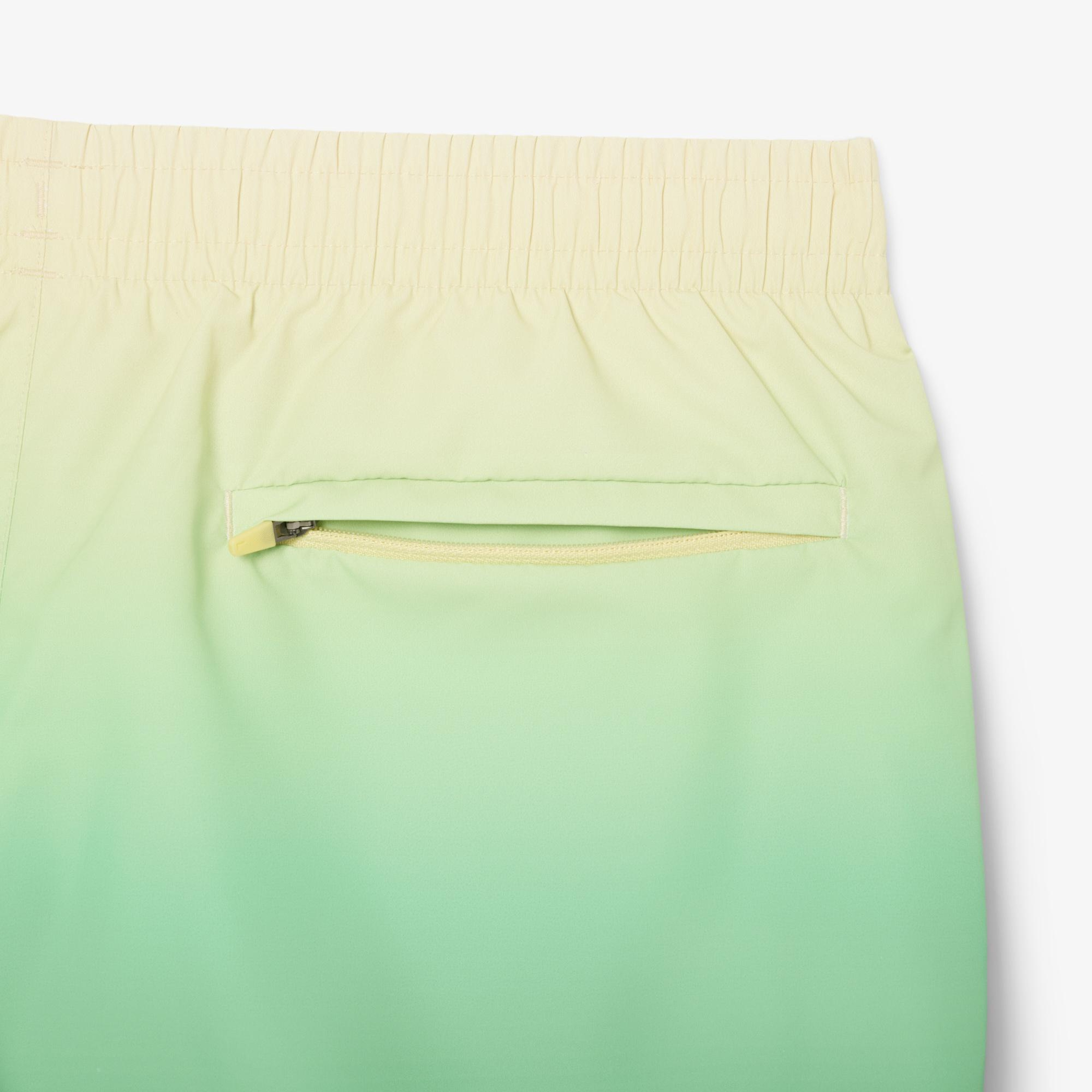 Lacoste Erkek Renk Bloklu Yeşil Deniz Şortu