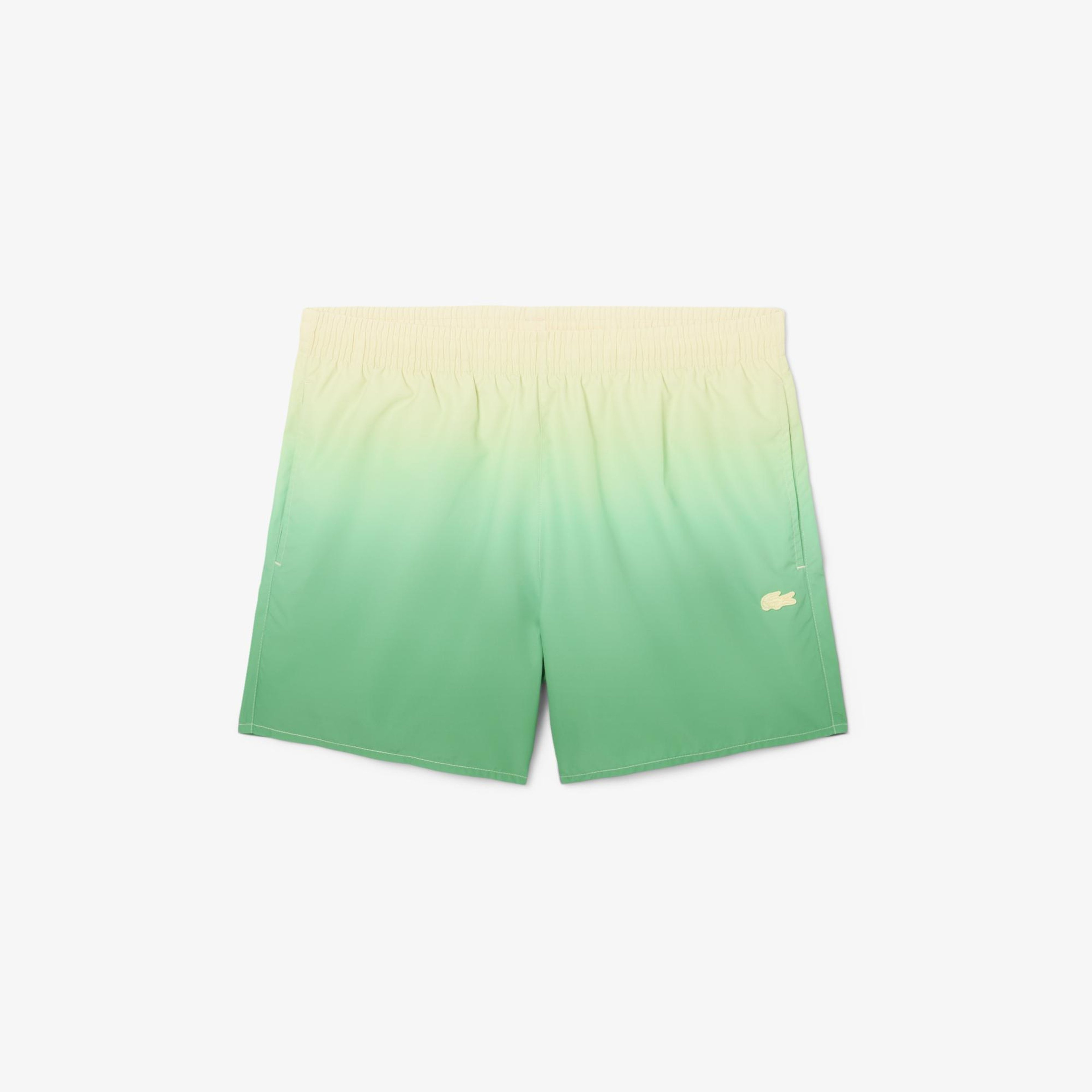 Lacoste Erkek Renk Bloklu Yeşil Deniz Şortu