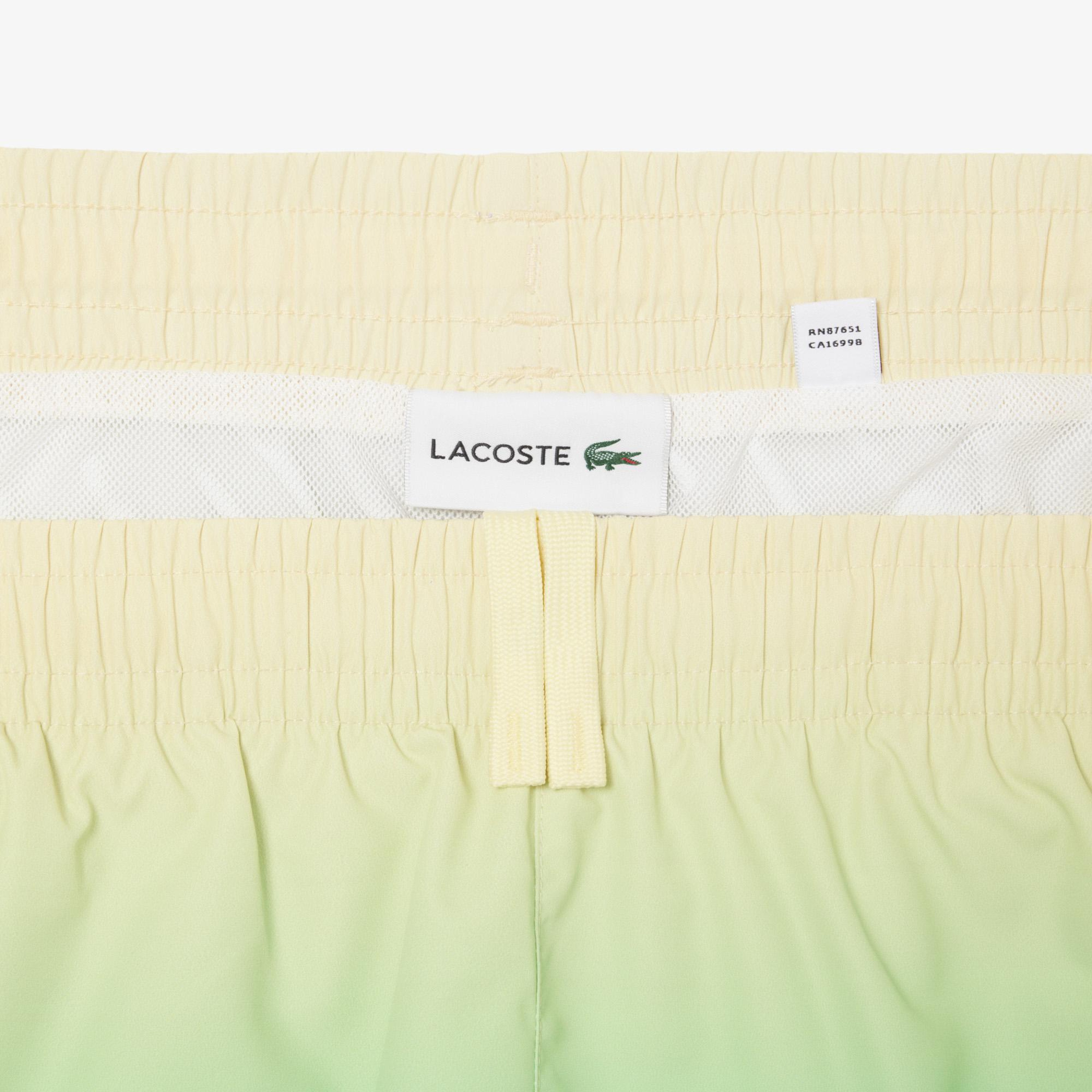 Lacoste Erkek Renk Bloklu Yeşil Deniz Şortu