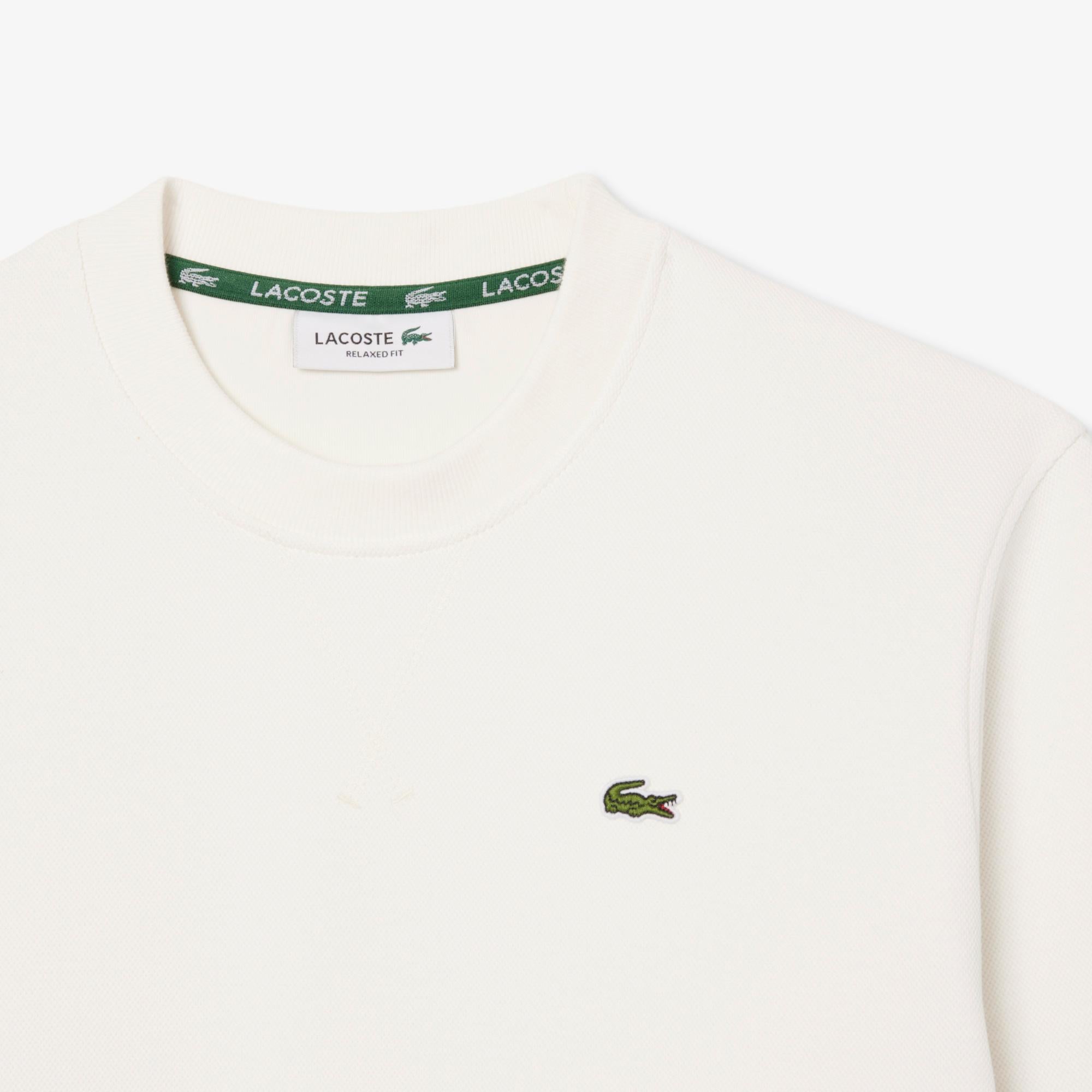 Kadın Relaxed Fit Bisiklet Yaka Beyaz Sweatshirt