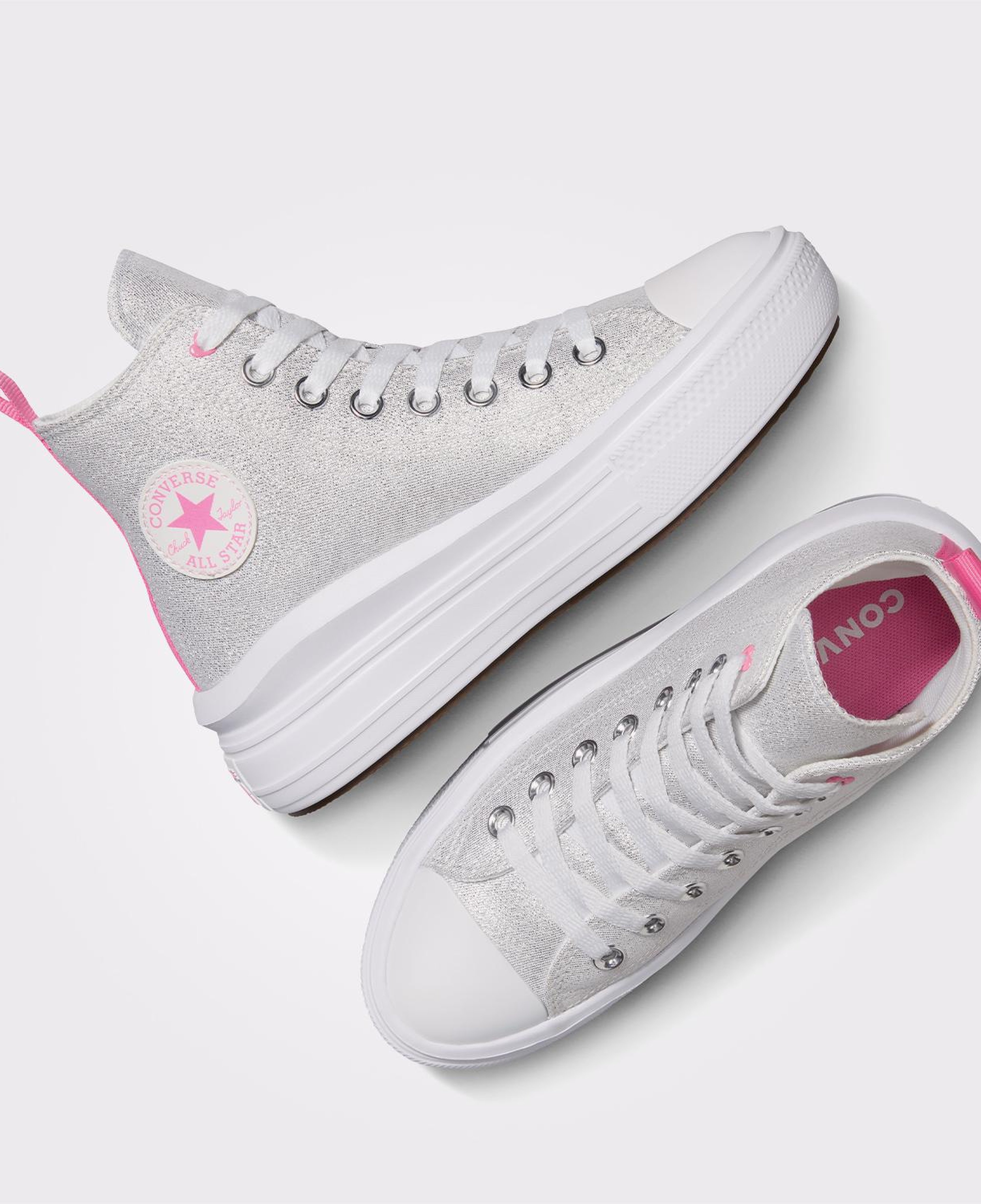 Converse Chuck Taylor All Star Move Platform Sparkle Çocuk Gri Sneaker