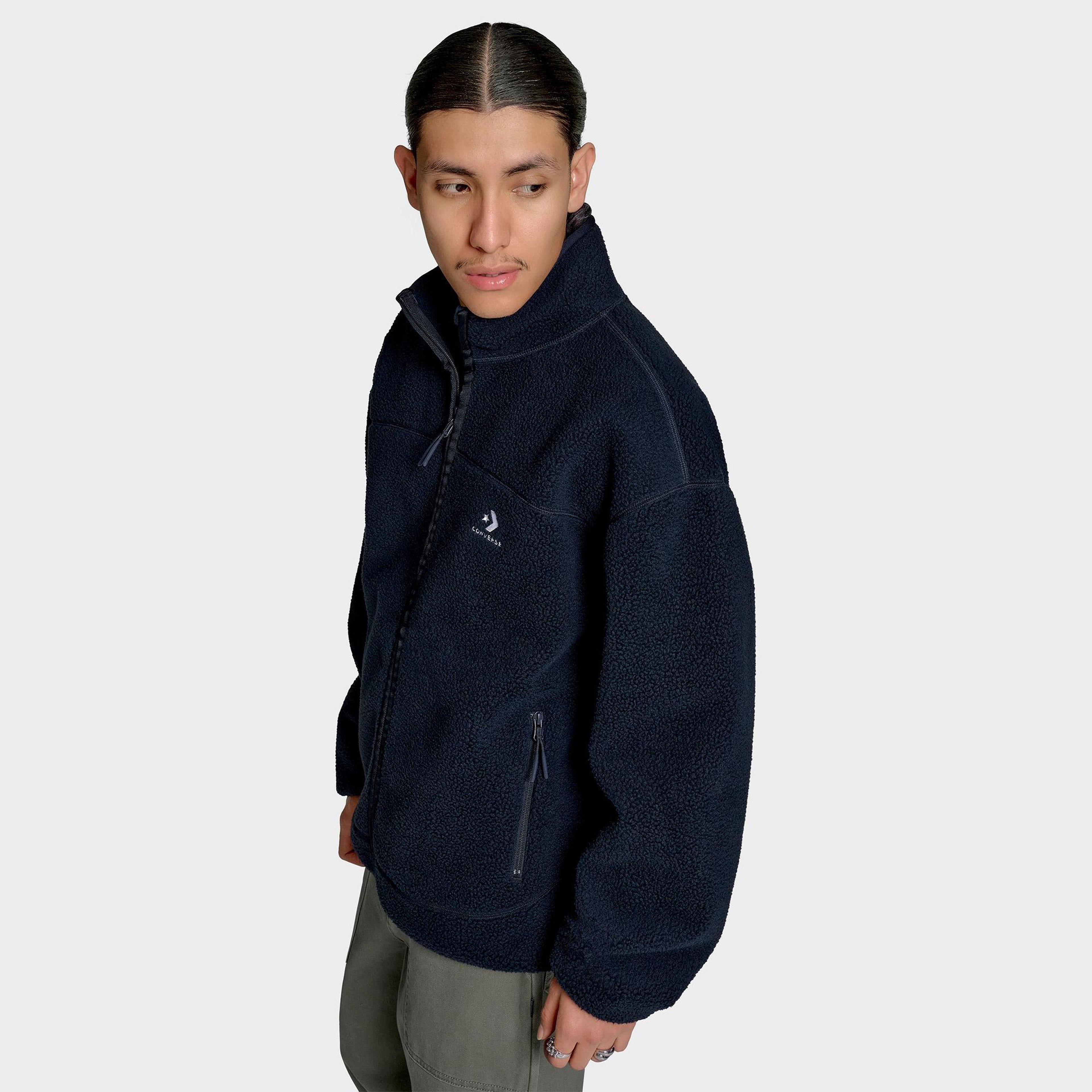 Converse High Pile Fleece Erkek Siyah Ceket