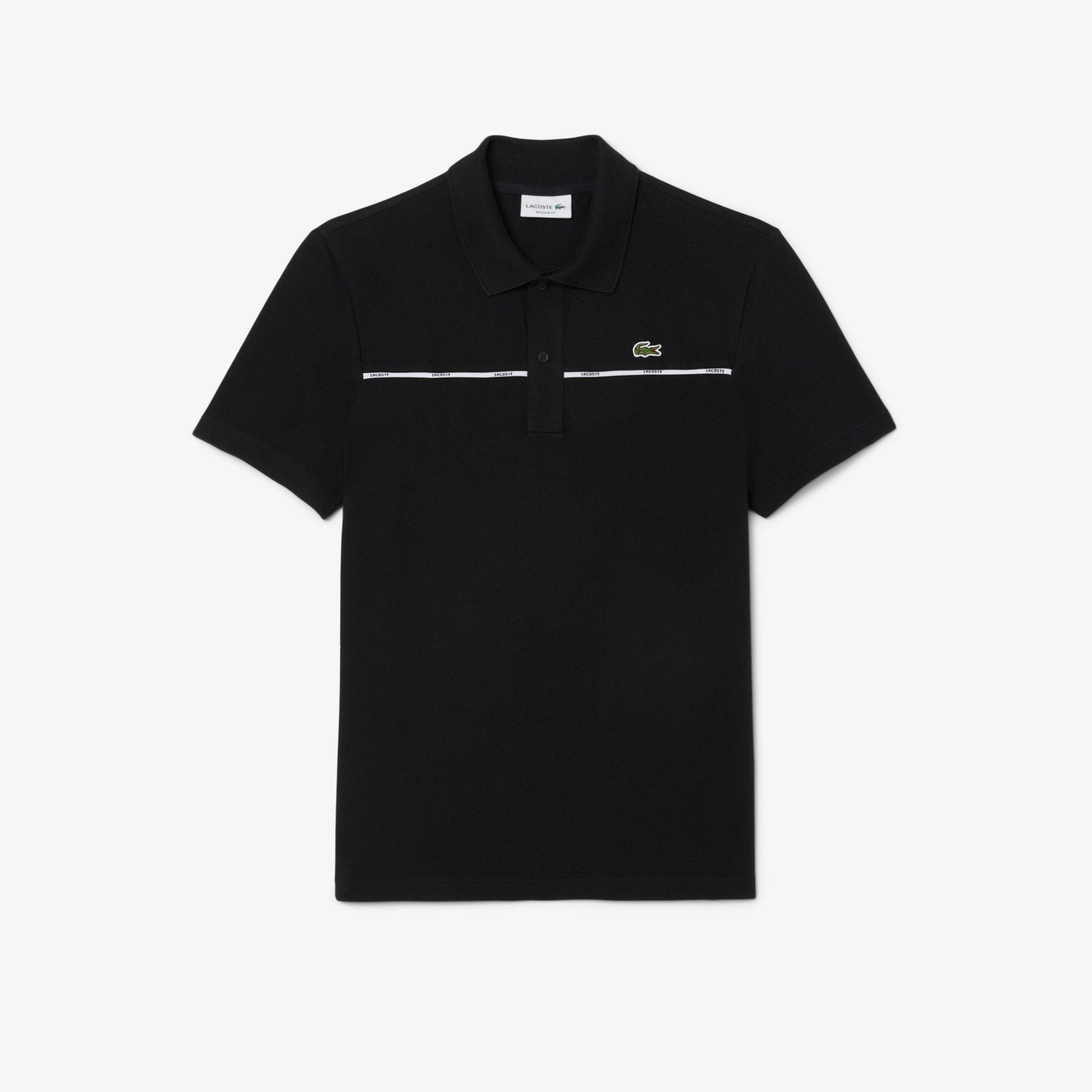 L.12.12 Erkek Classic Fit Siyah Polo