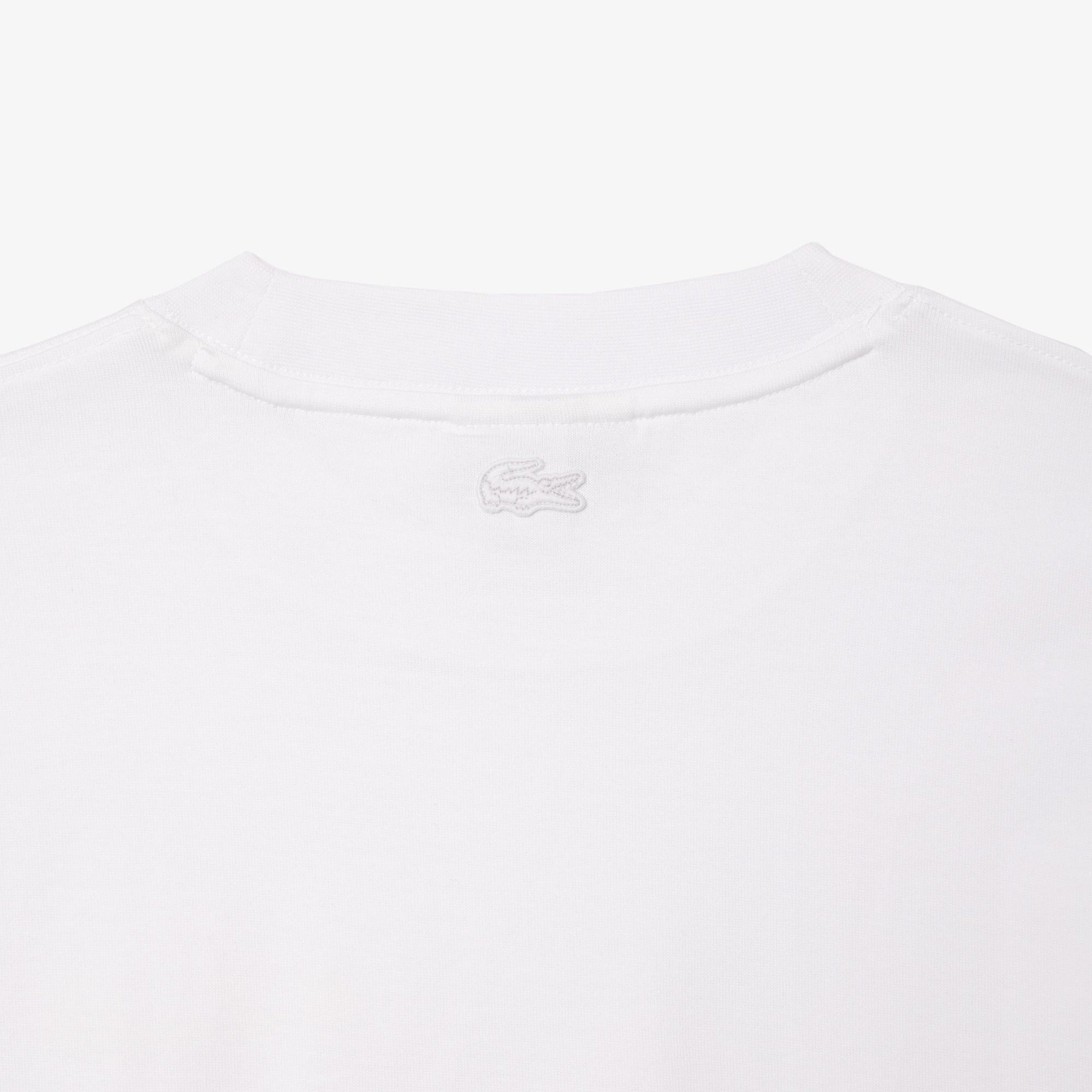 Erkek Oversize Fit Bisiklet Yaka Beyaz T-Shirt