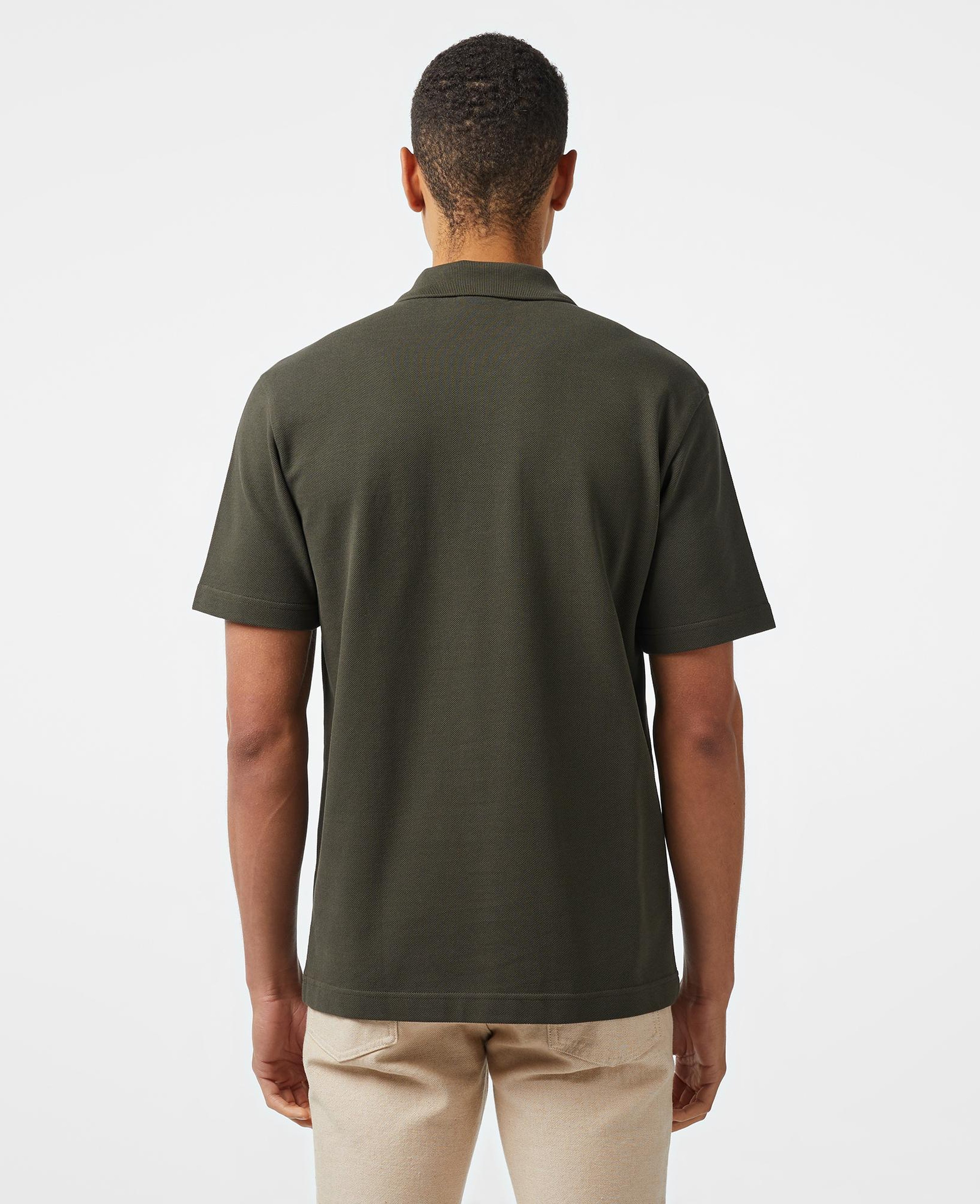 Erkek Relaxed Fit Haki Polo