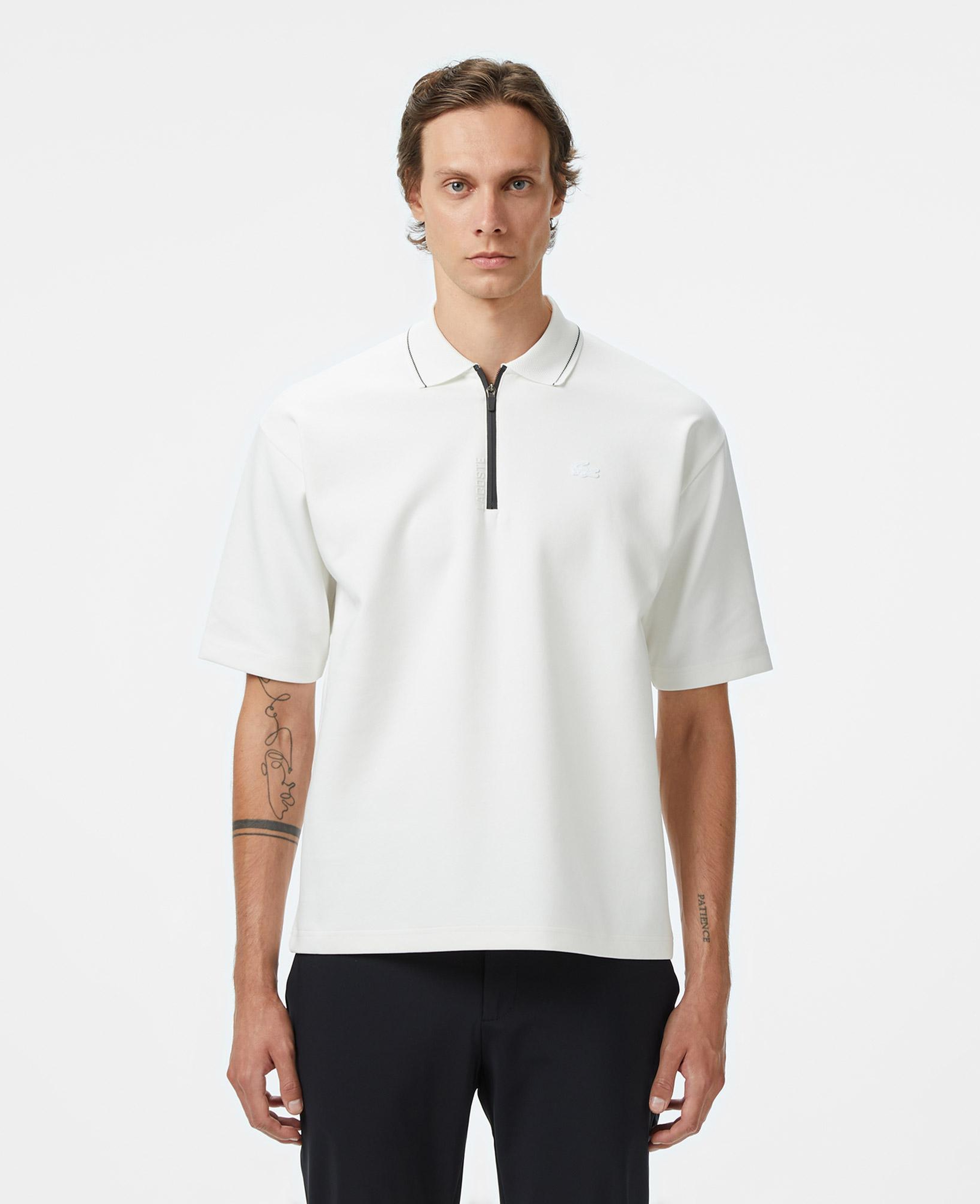 Erkek Oversize Fit Beyaz Polo