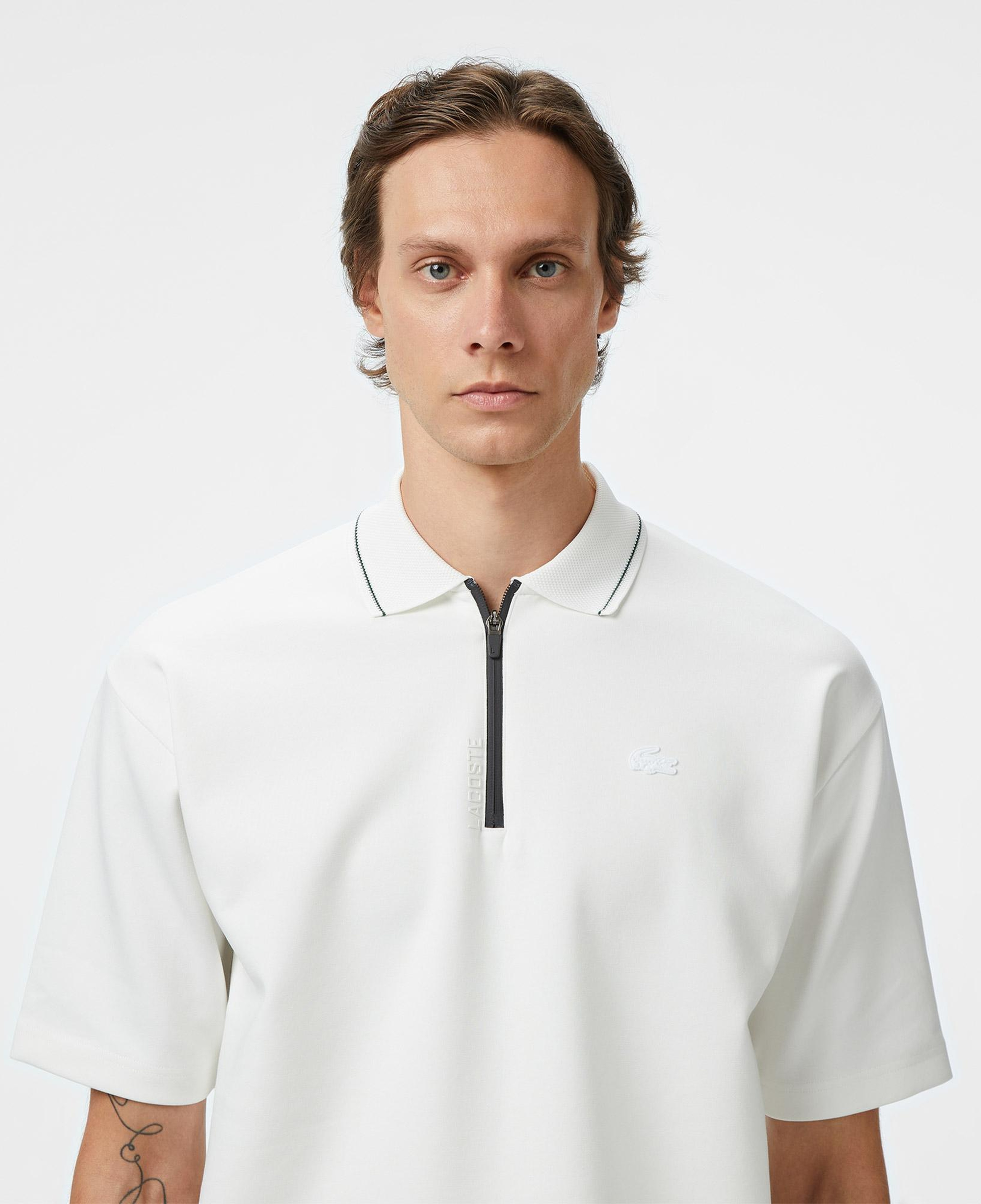 Erkek Oversize Fit Beyaz Polo