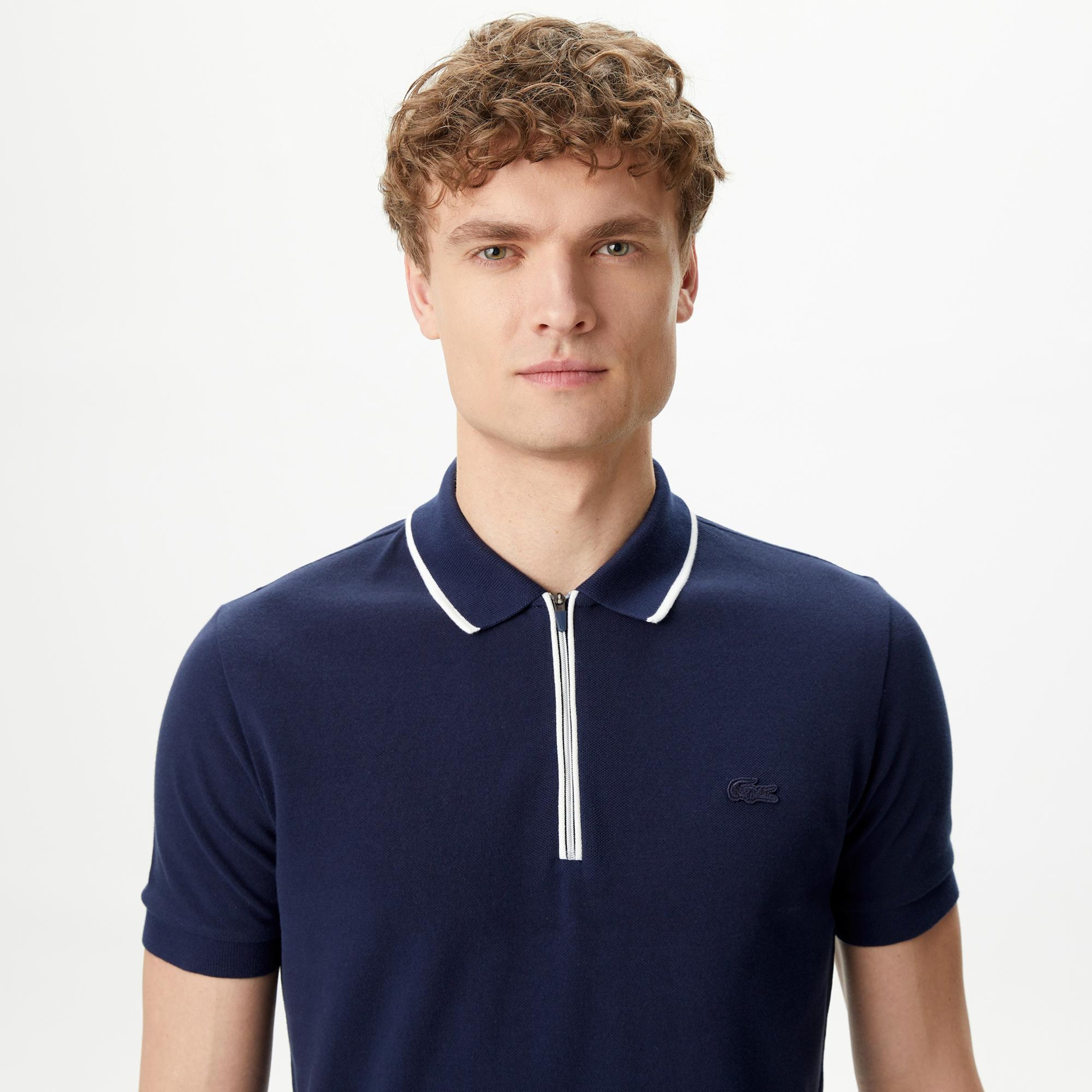 Erkek Slim Fit Lacivert Polo