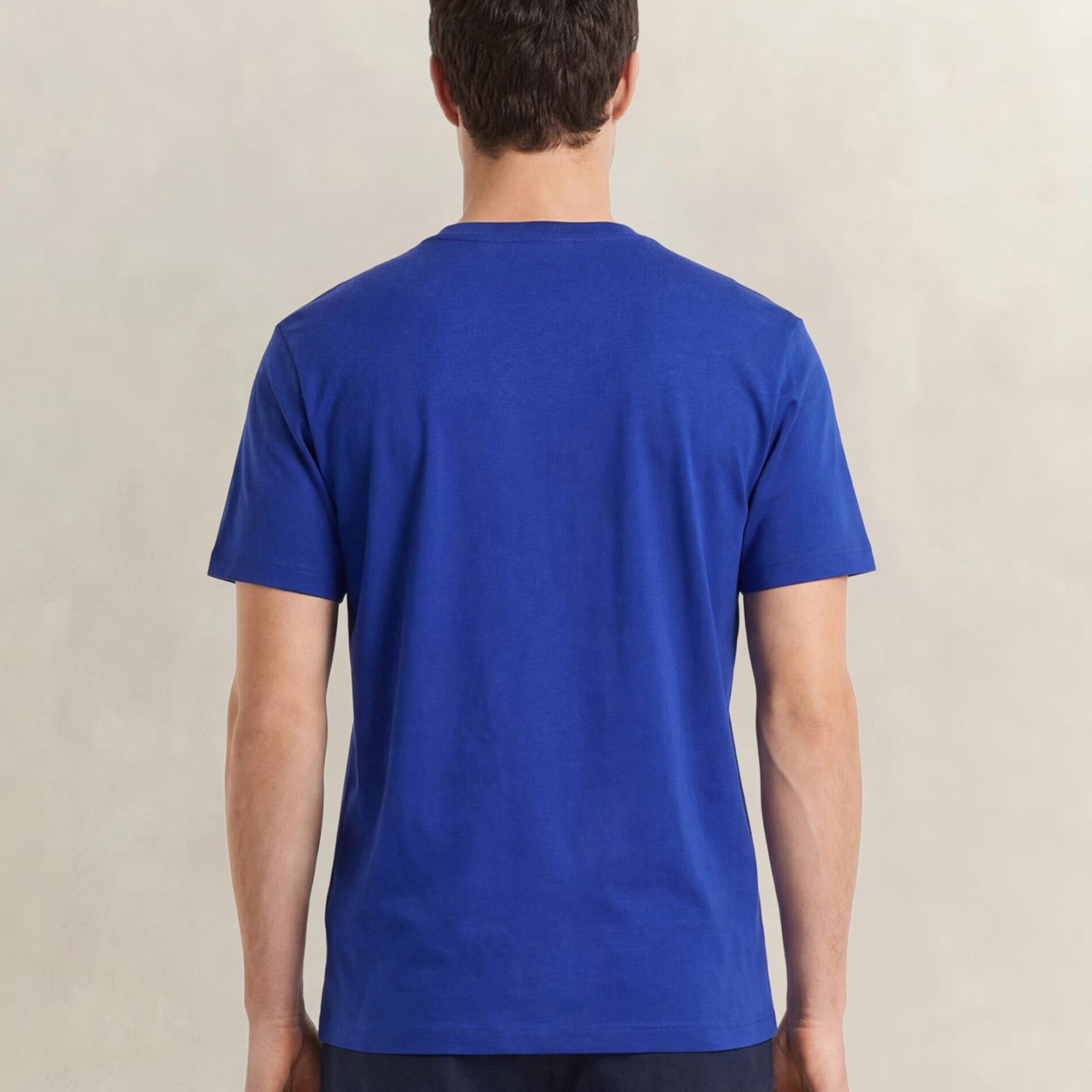 GANT Erkek Mavi Kısa Kollu T-Shirt