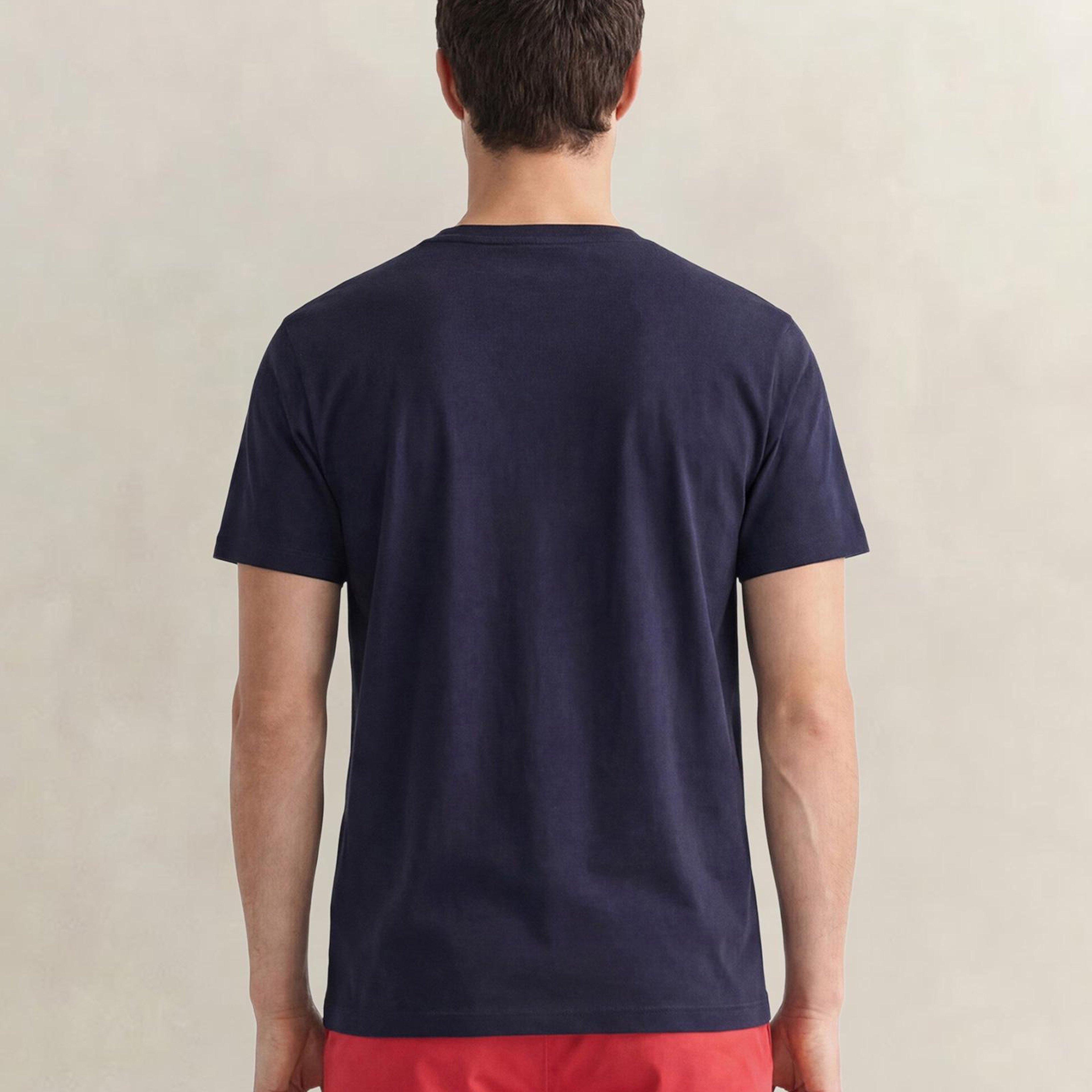 GANT Erkek Lacivert Kısa Kollu T-Shirt