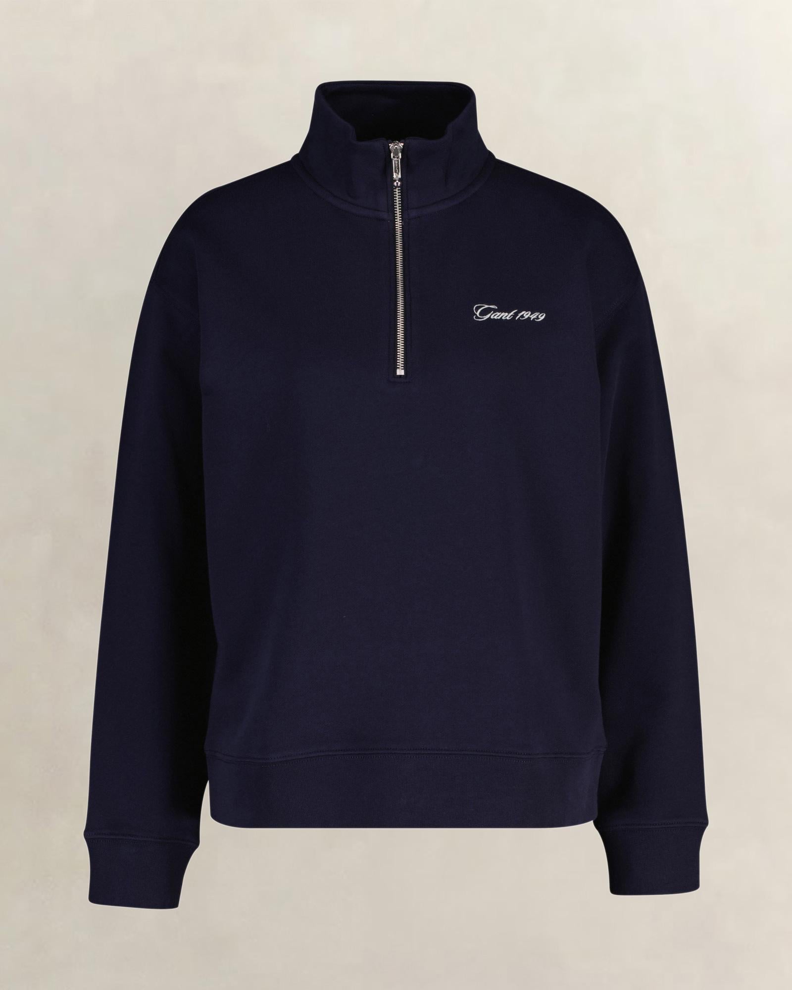 GANT Kadın Lacivert Yarım Fermuarlı Sweatshirt