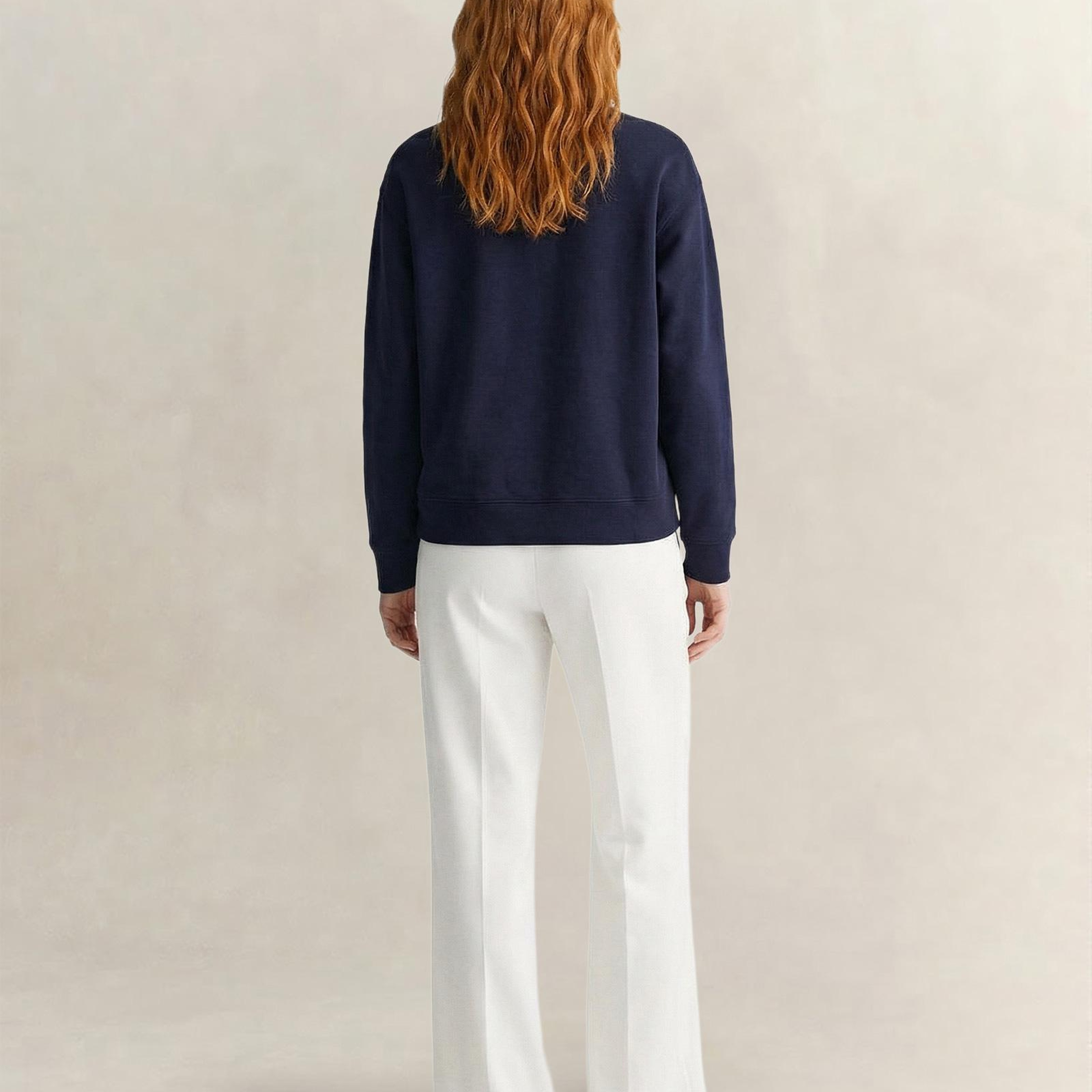 GANT Kadın Lacivert Yarım Fermuarlı Sweatshirt