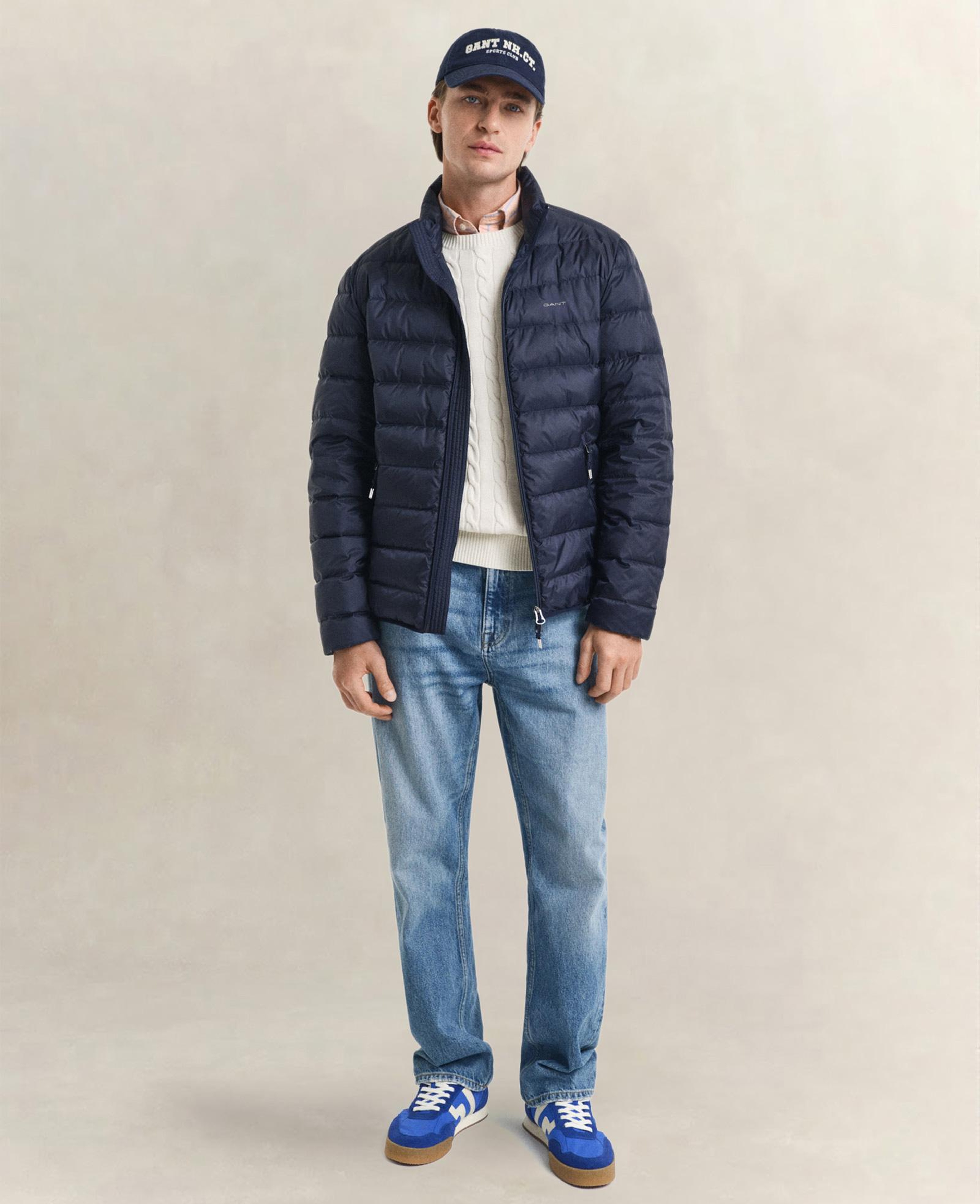 GANT Erkek Lacivert Regular Fit Dik Yaka Kaz Tüyü Mont