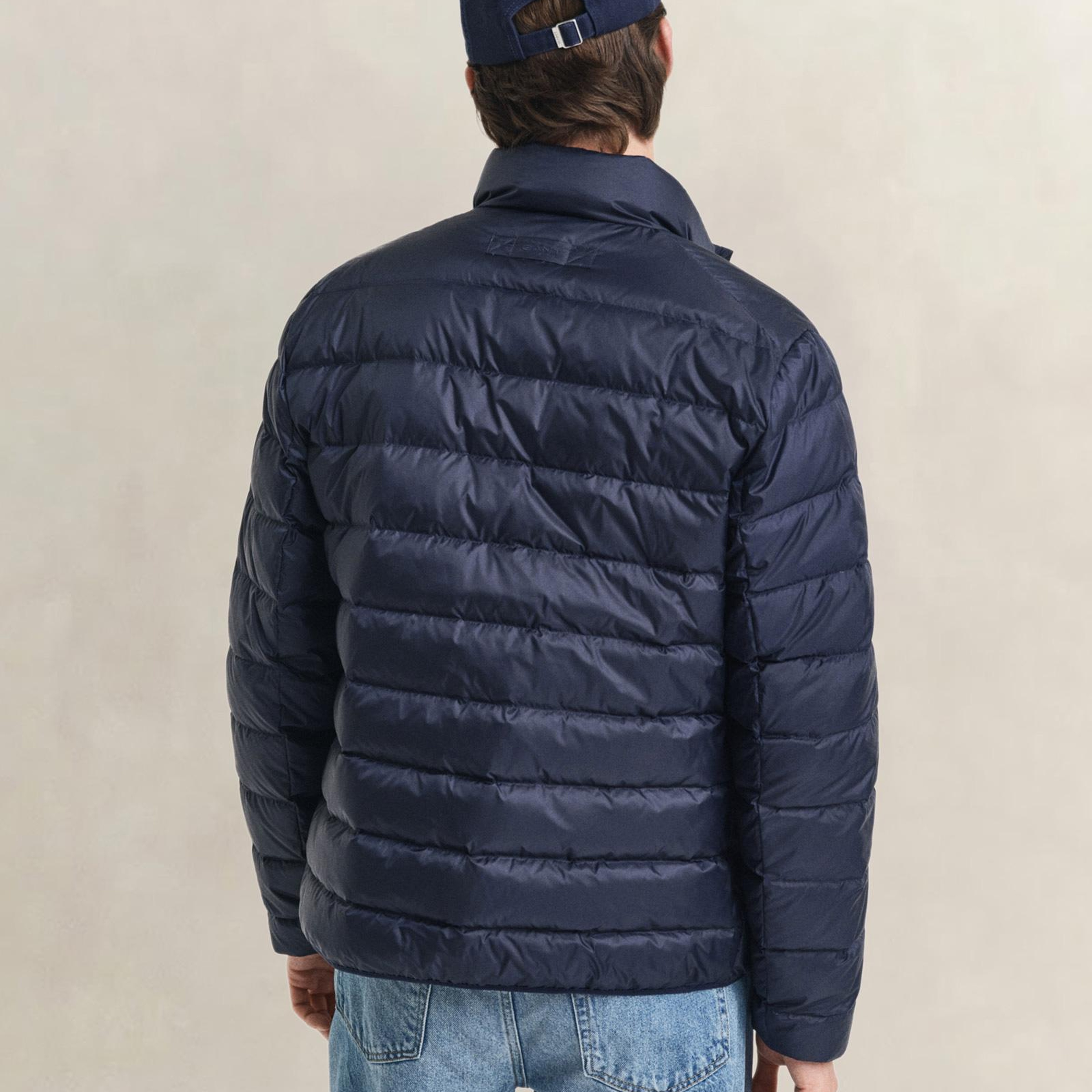 GANT Erkek Lacivert Regular Fit Dik Yaka Kaz Tüyü Mont
