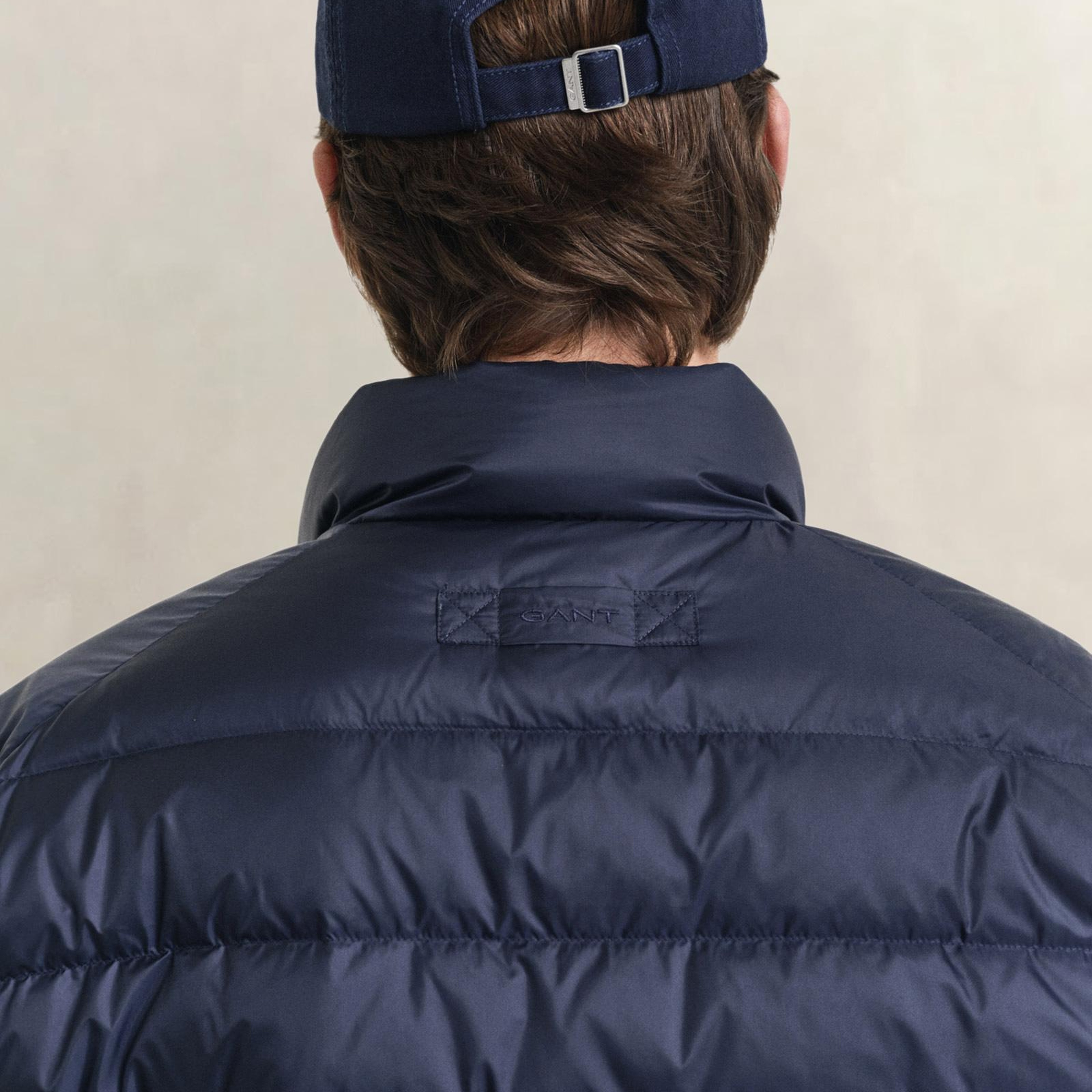 GANT Erkek Lacivert Regular Fit Dik Yaka Kaz Tüyü Mont