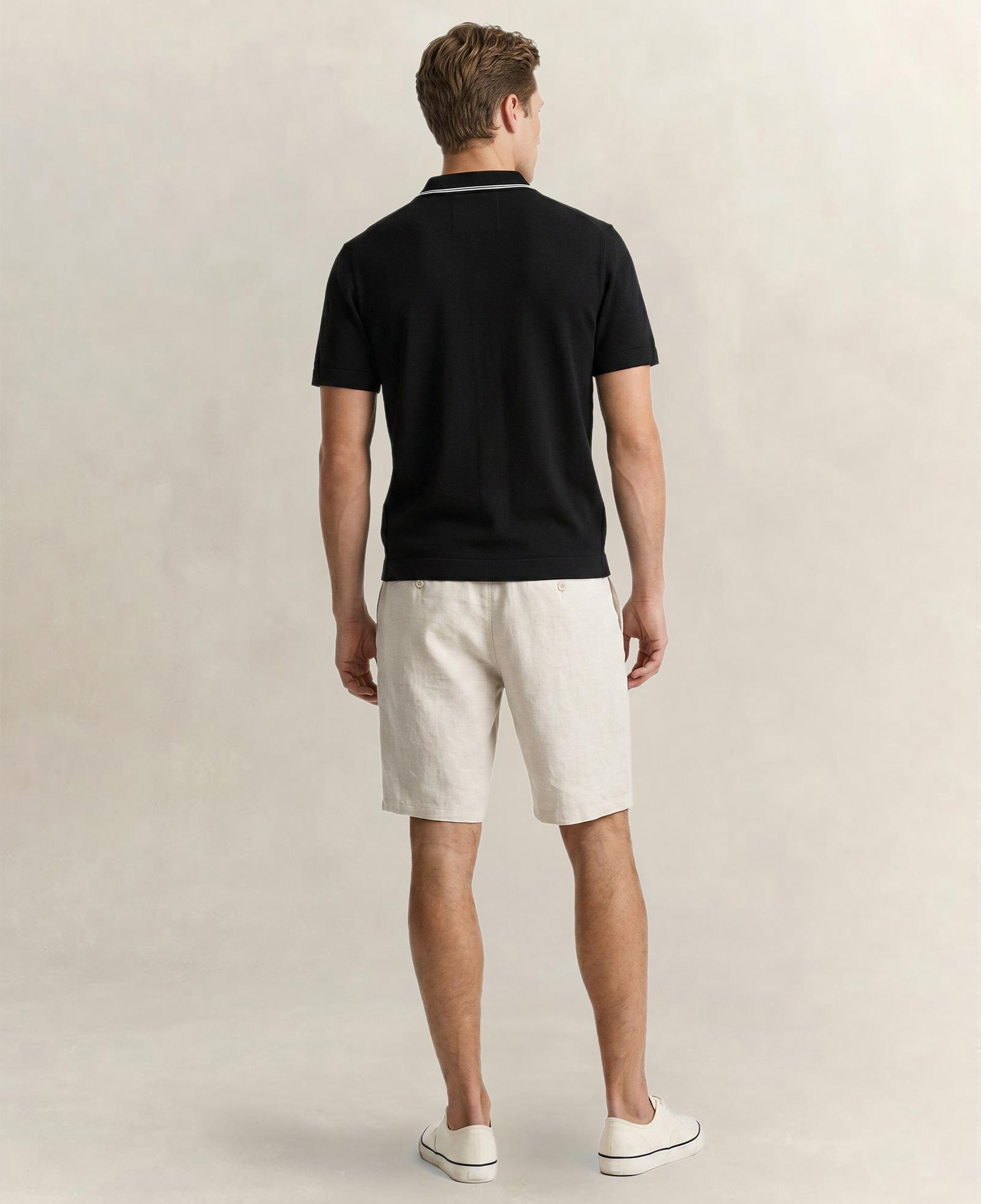 GANT Erkek Siyah Regular Fit Kısa Kollu Resort Yaka Gömlek
