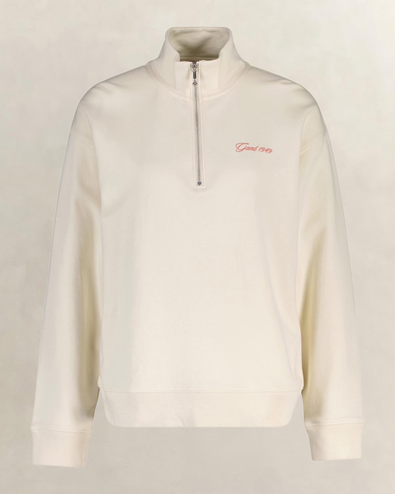 GANT Kadın Krem Yarım Fermuarlı Sweatshirt