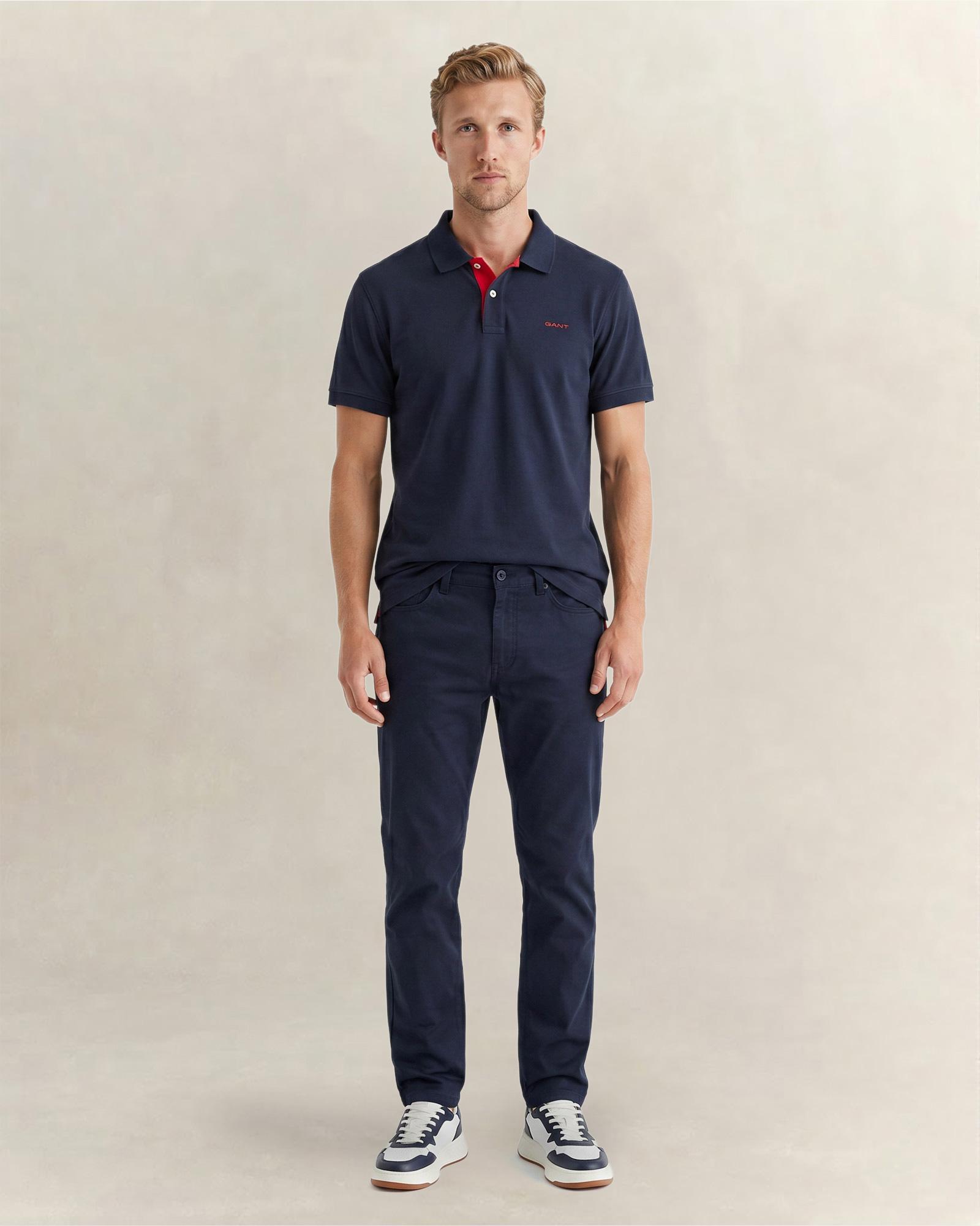 GANT Erkek Lacivert Slim Fit Pantolon