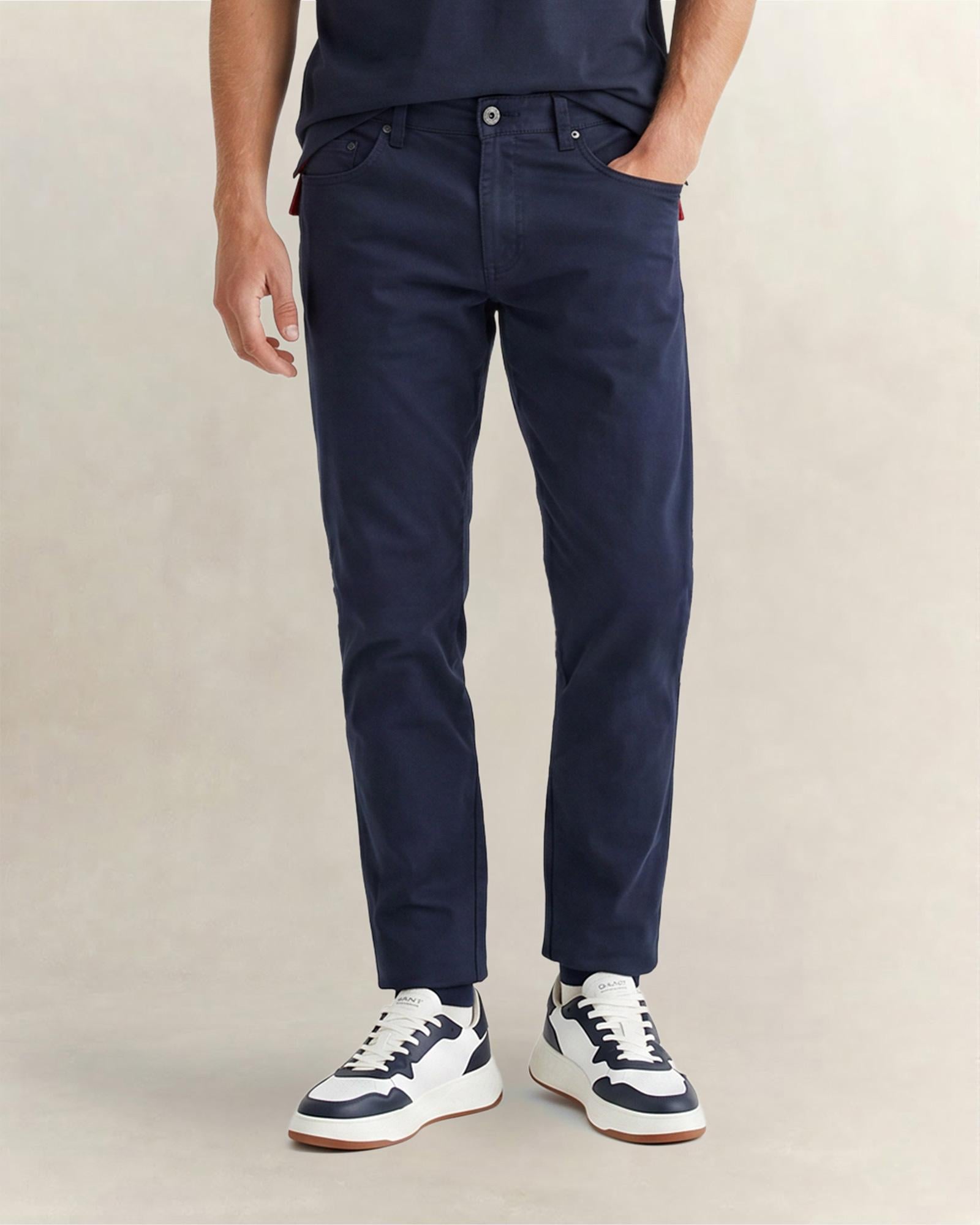 GANT Erkek Lacivert Slim Fit Pantolon