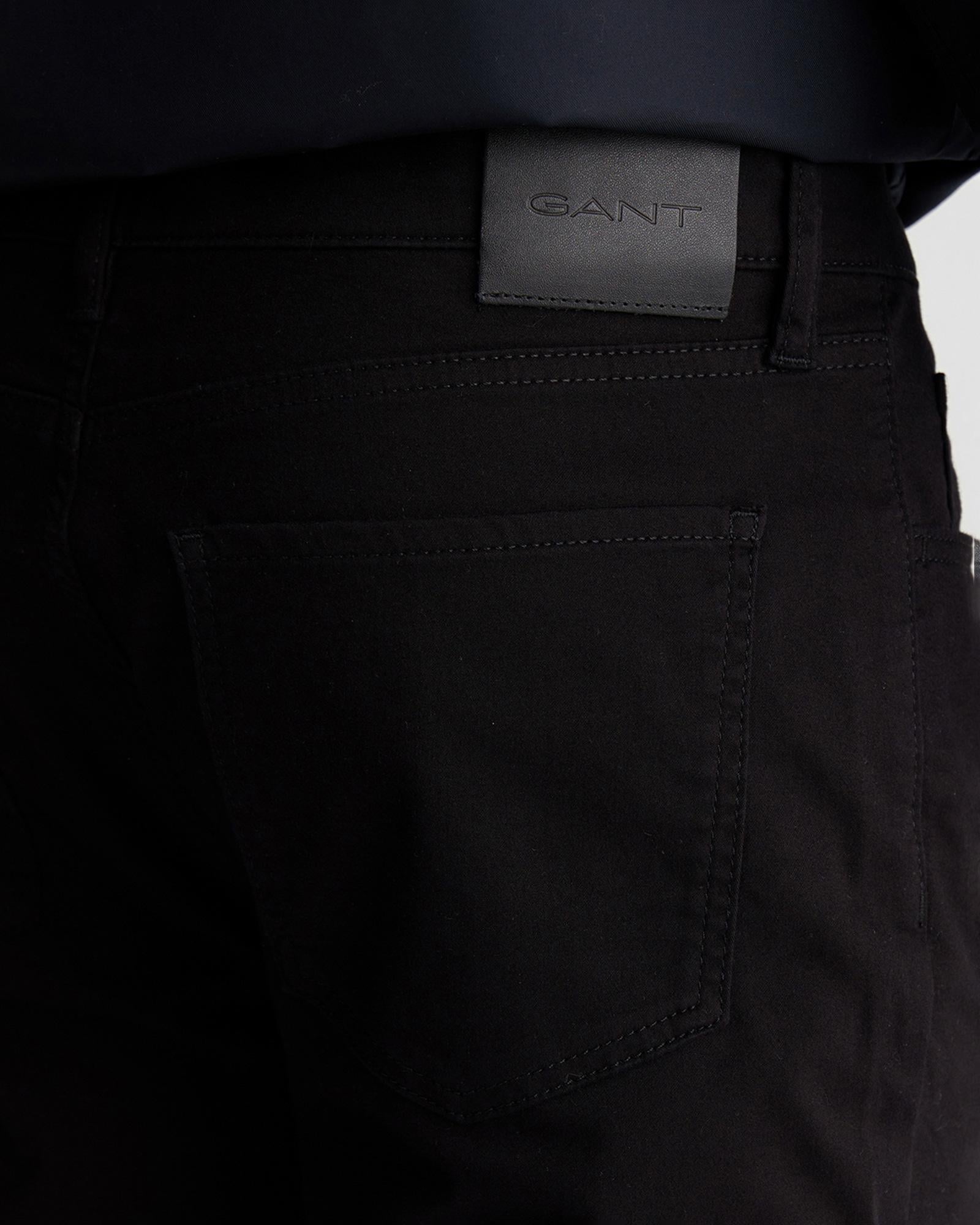 GANT Erkek Siyah Slim Fit Pantolon