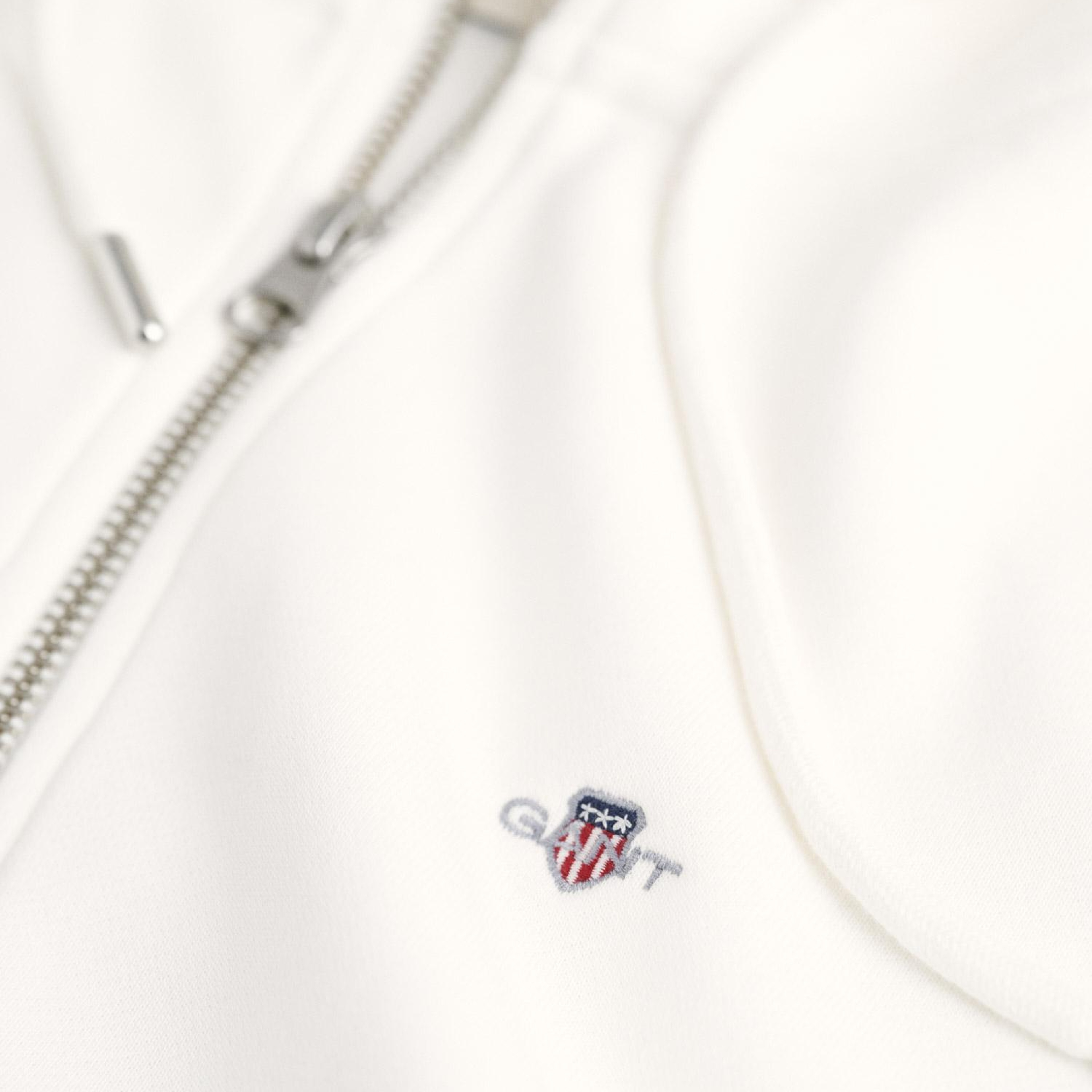 GANT Kadın Beyaz Relaxed Fit Kapüşonlu Sweatshirt