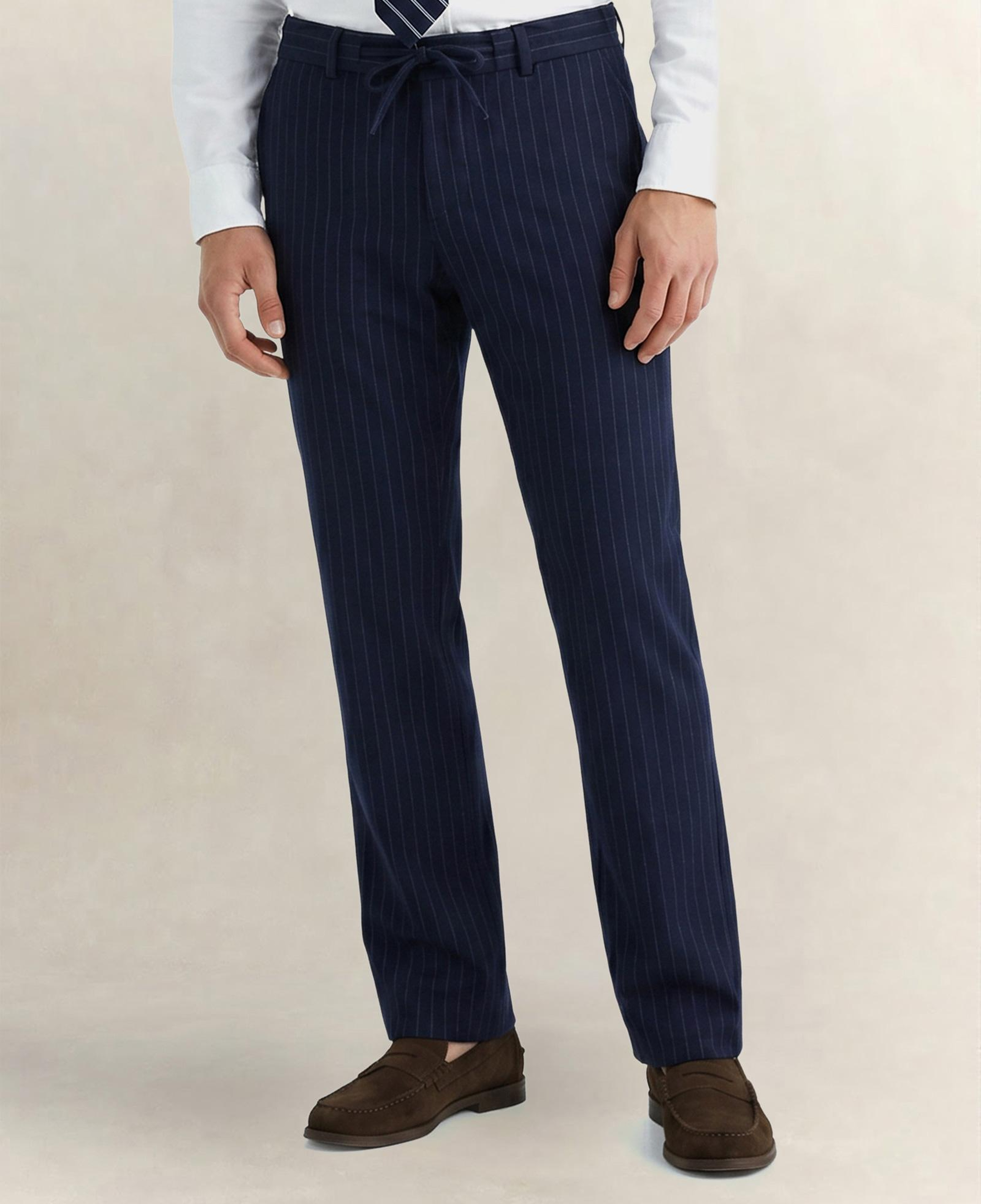 GANT Erkek Lacivert Regular Fit Çizgili Pantolon