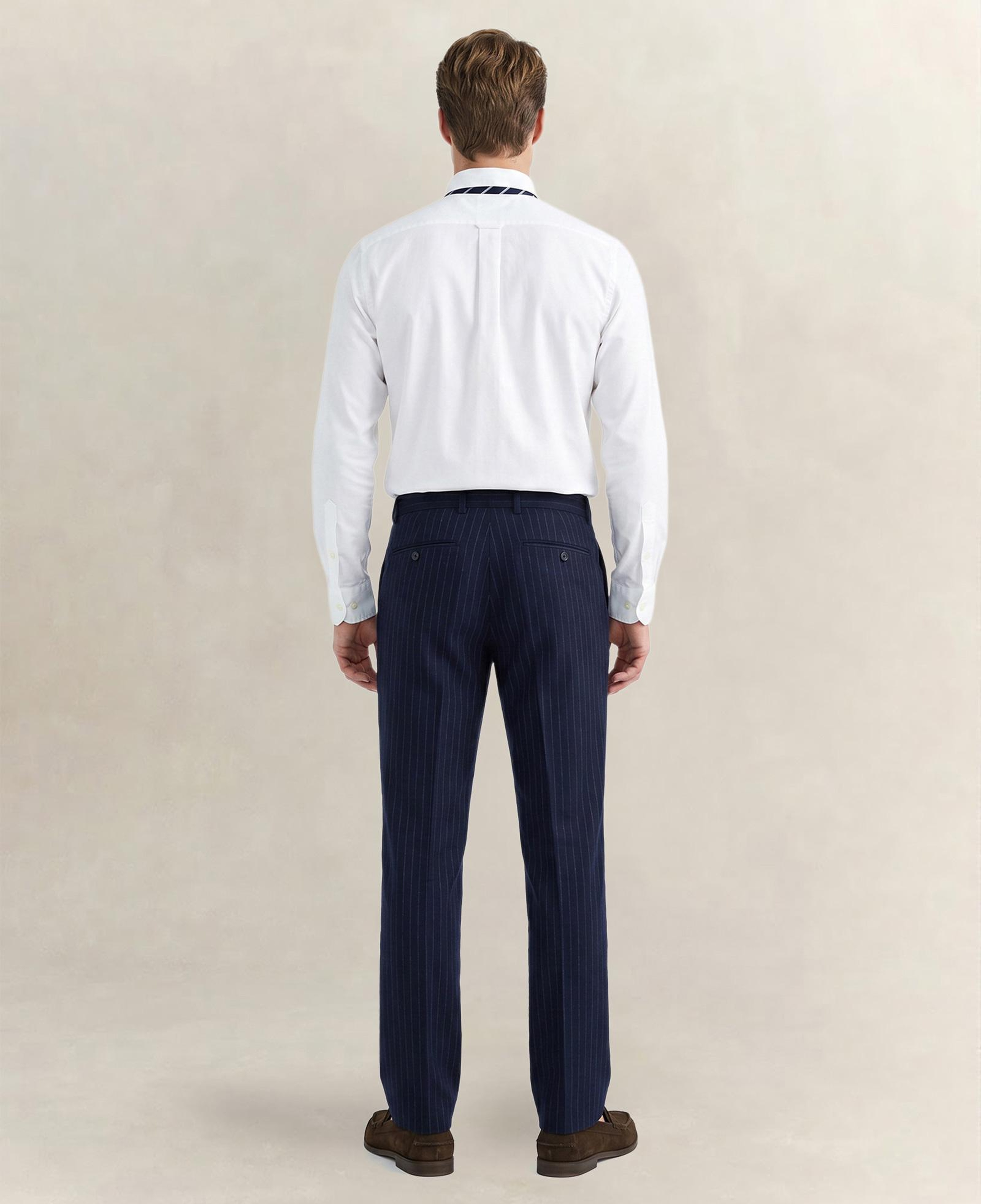 GANT Erkek Lacivert Regular Fit Çizgili Pantolon
