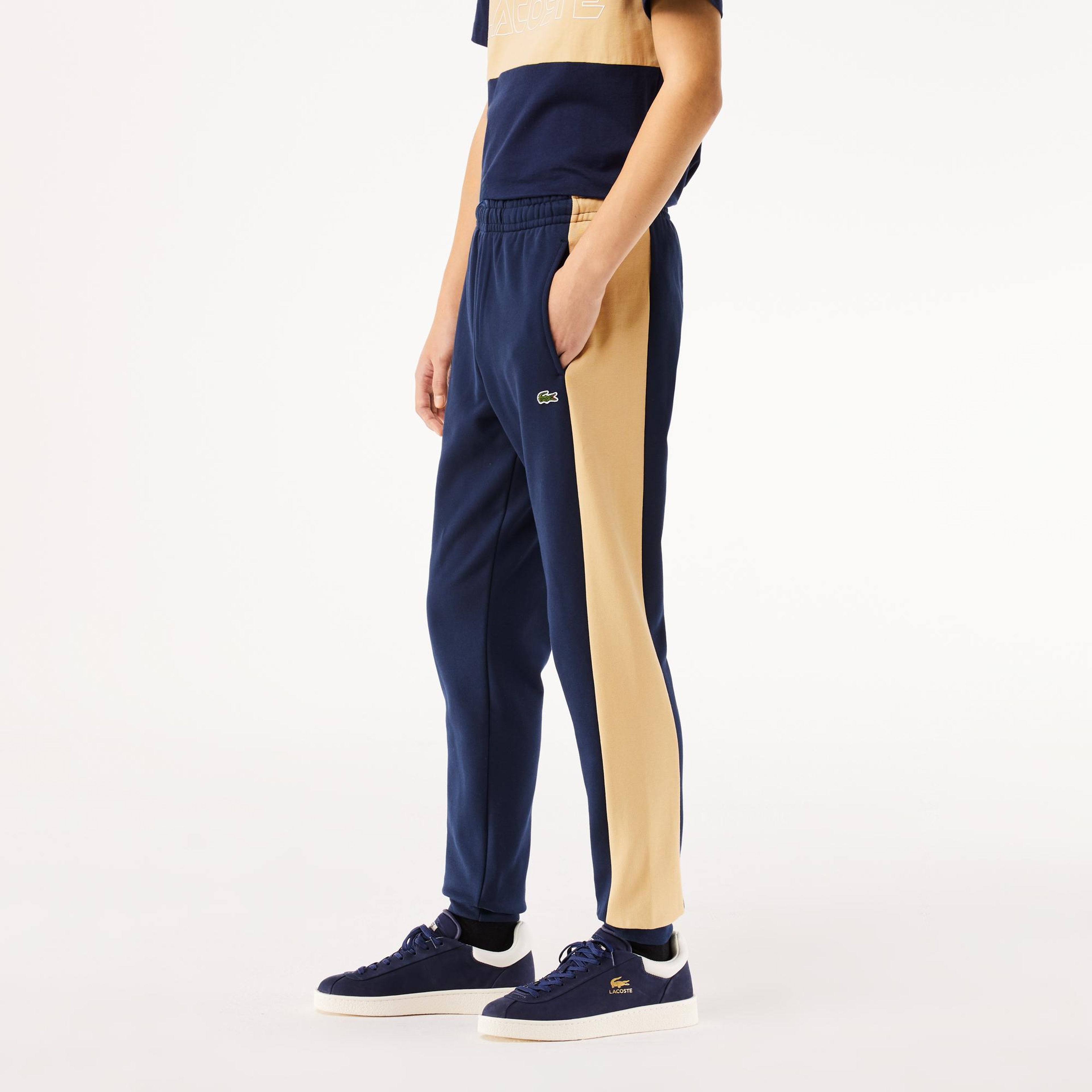 Erkek Tapered Fit Renk Bloklu Lacivert Eşofman Altı