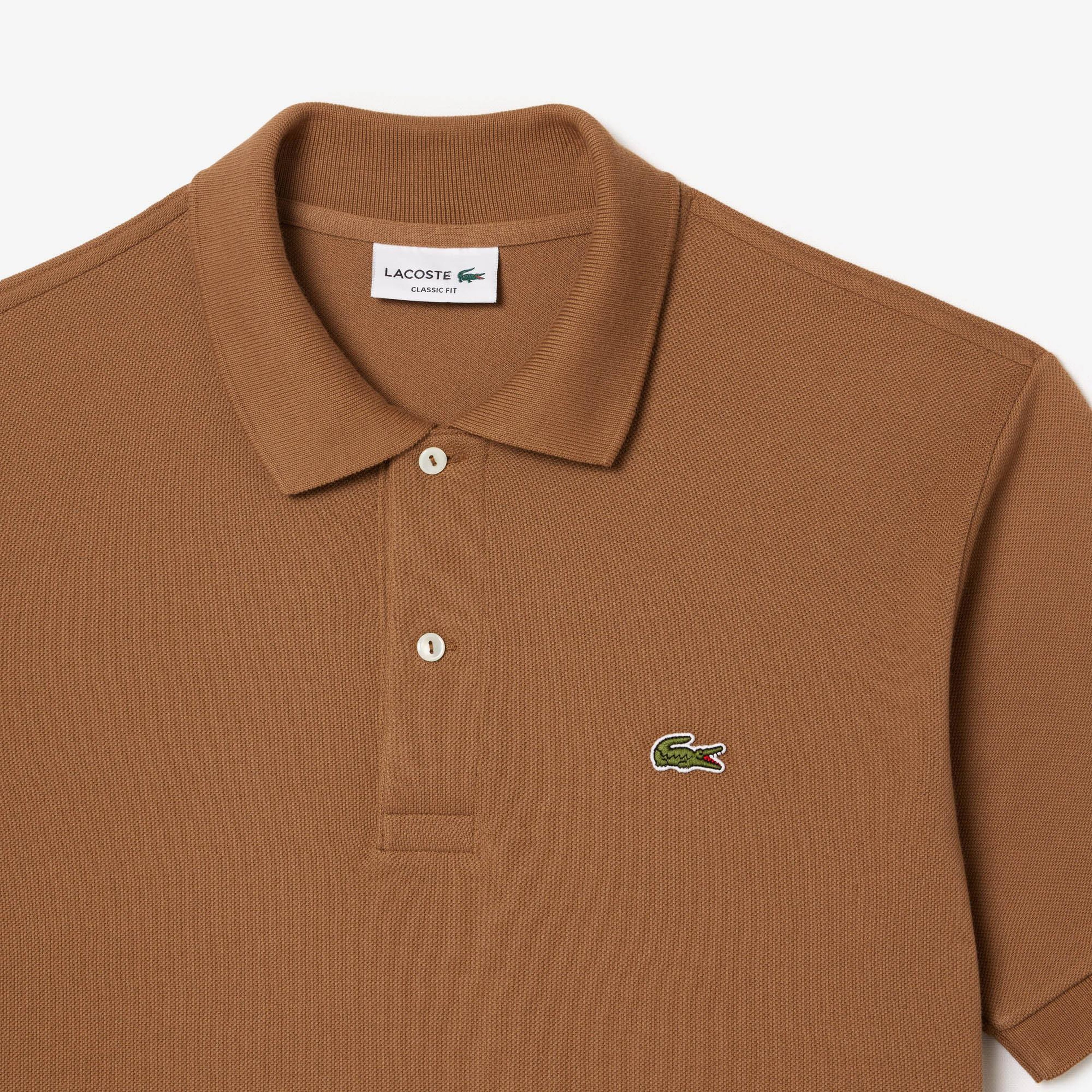 L.12.12 Erkek Classic Fit Kahverengi Polo