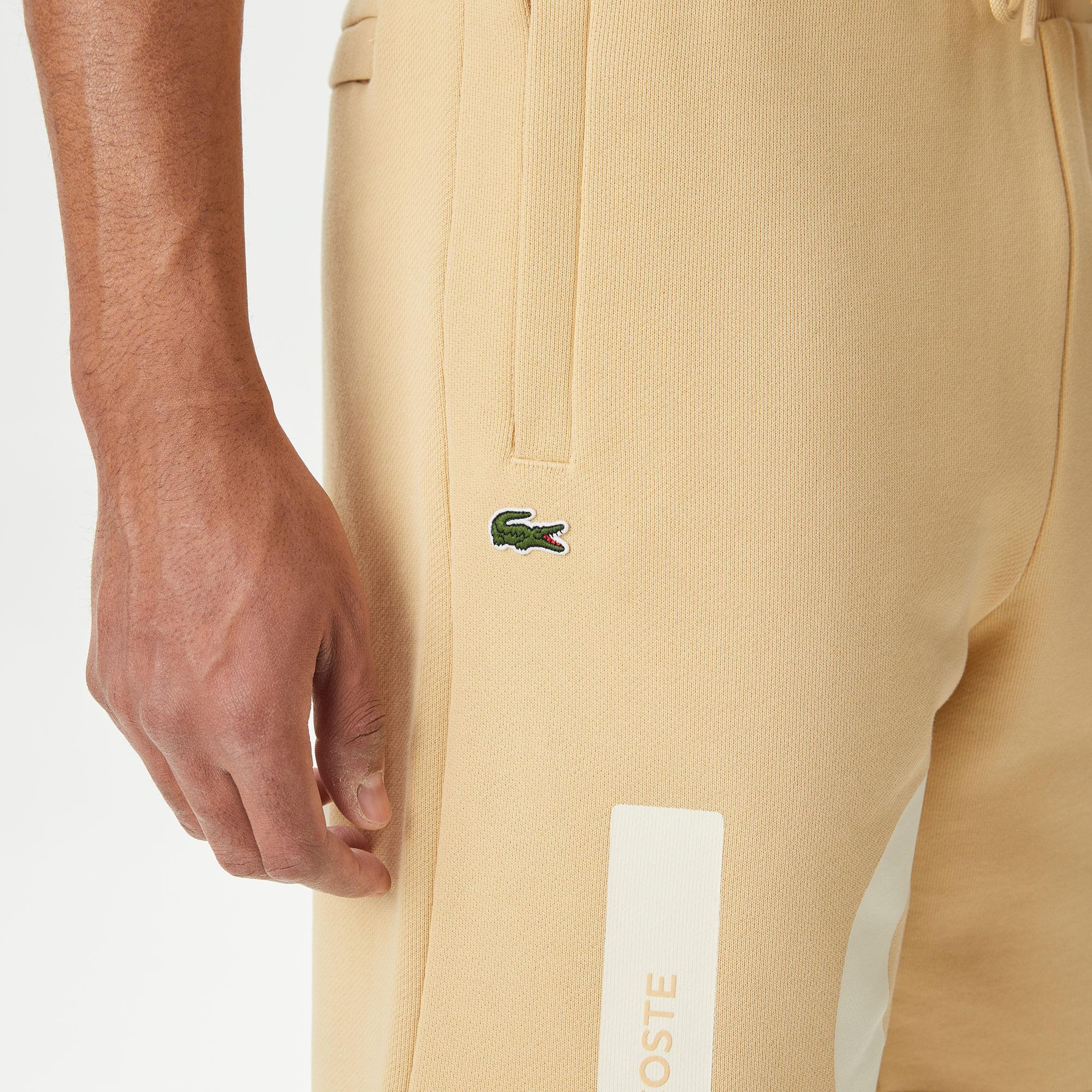 Erkek Relaxed Fit Baskılı Bej Şort