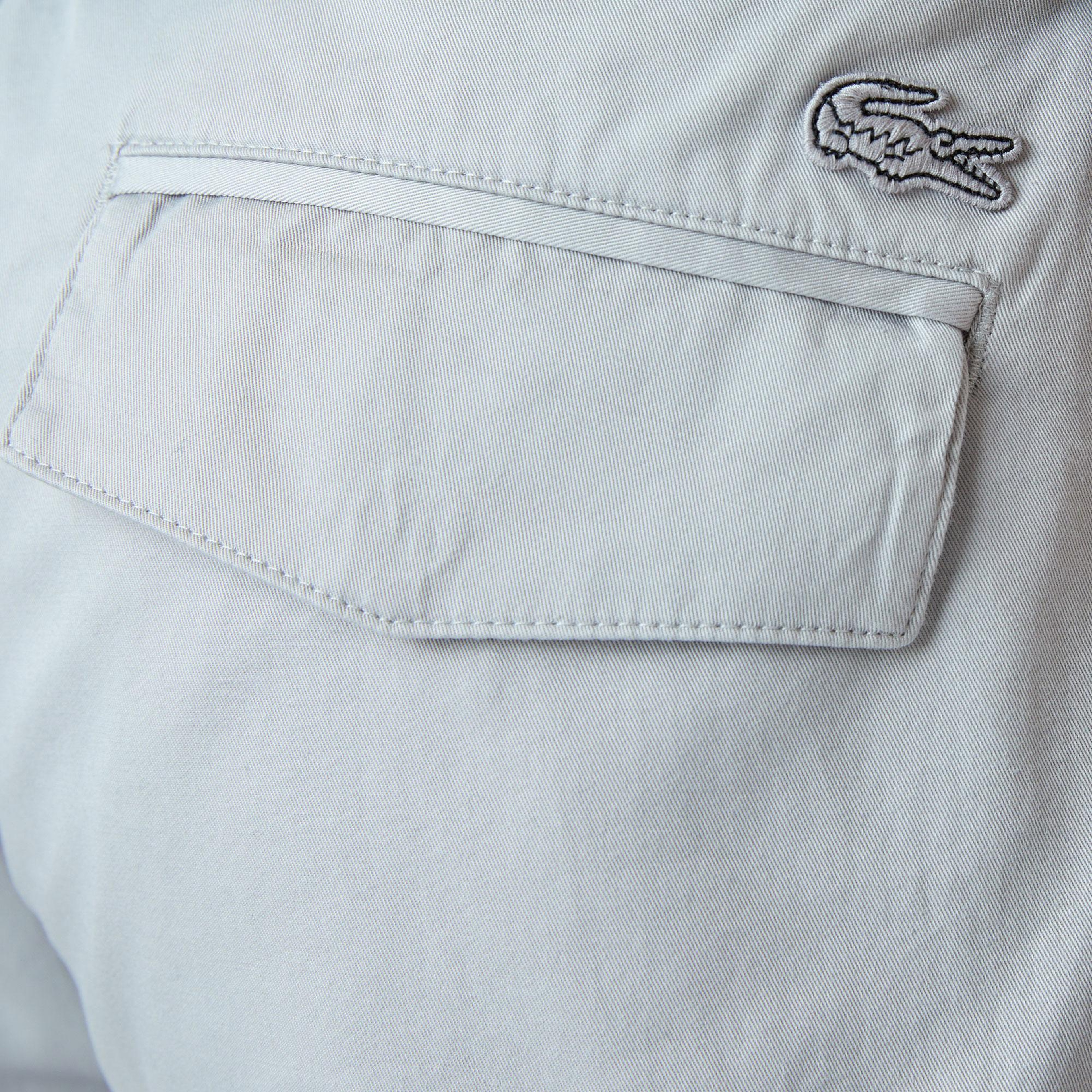 Erkek Tapered Fit Chino Gri Pantolon
