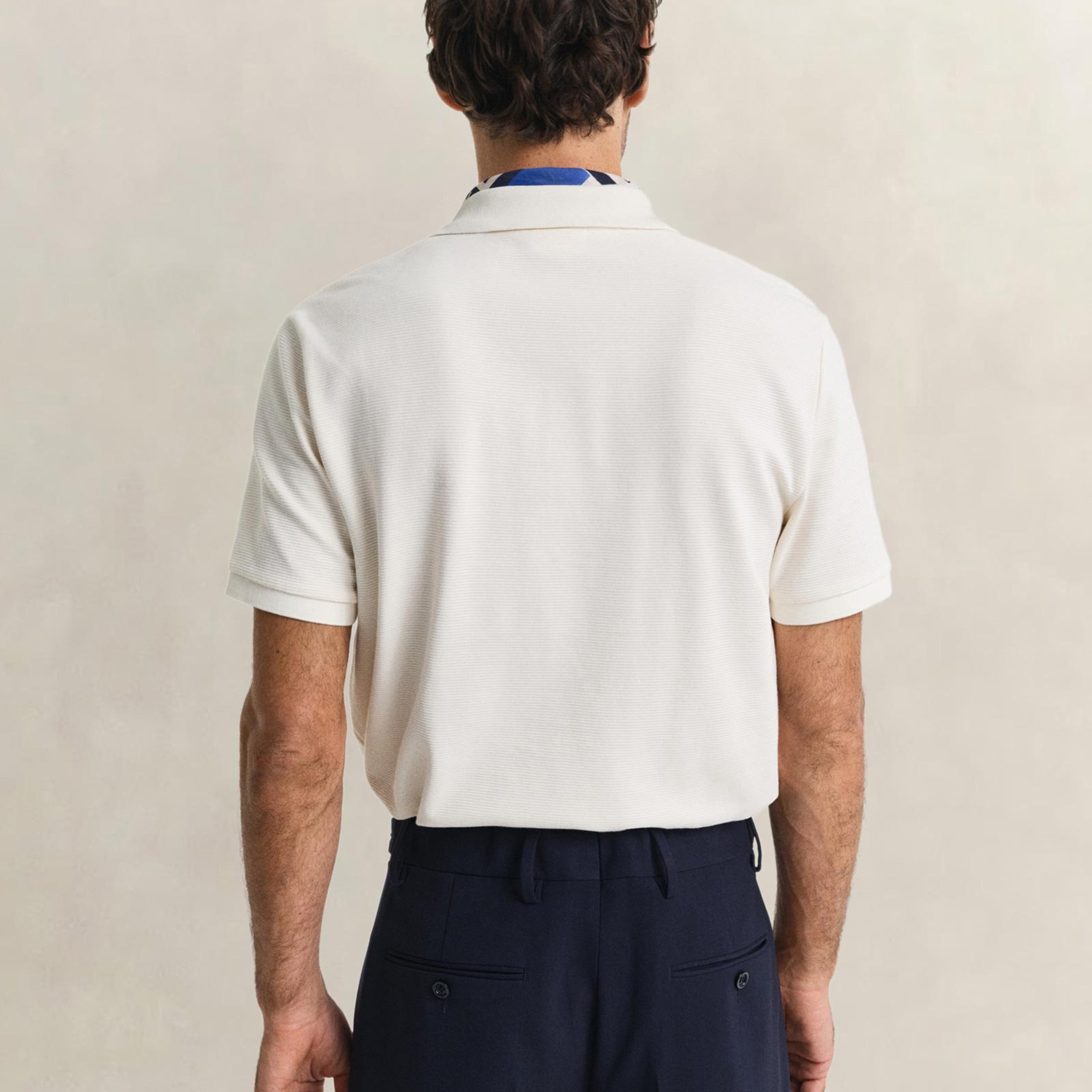 GANT Erkek Krem Regular Fit Logolu Polo Yaka T-Shirt