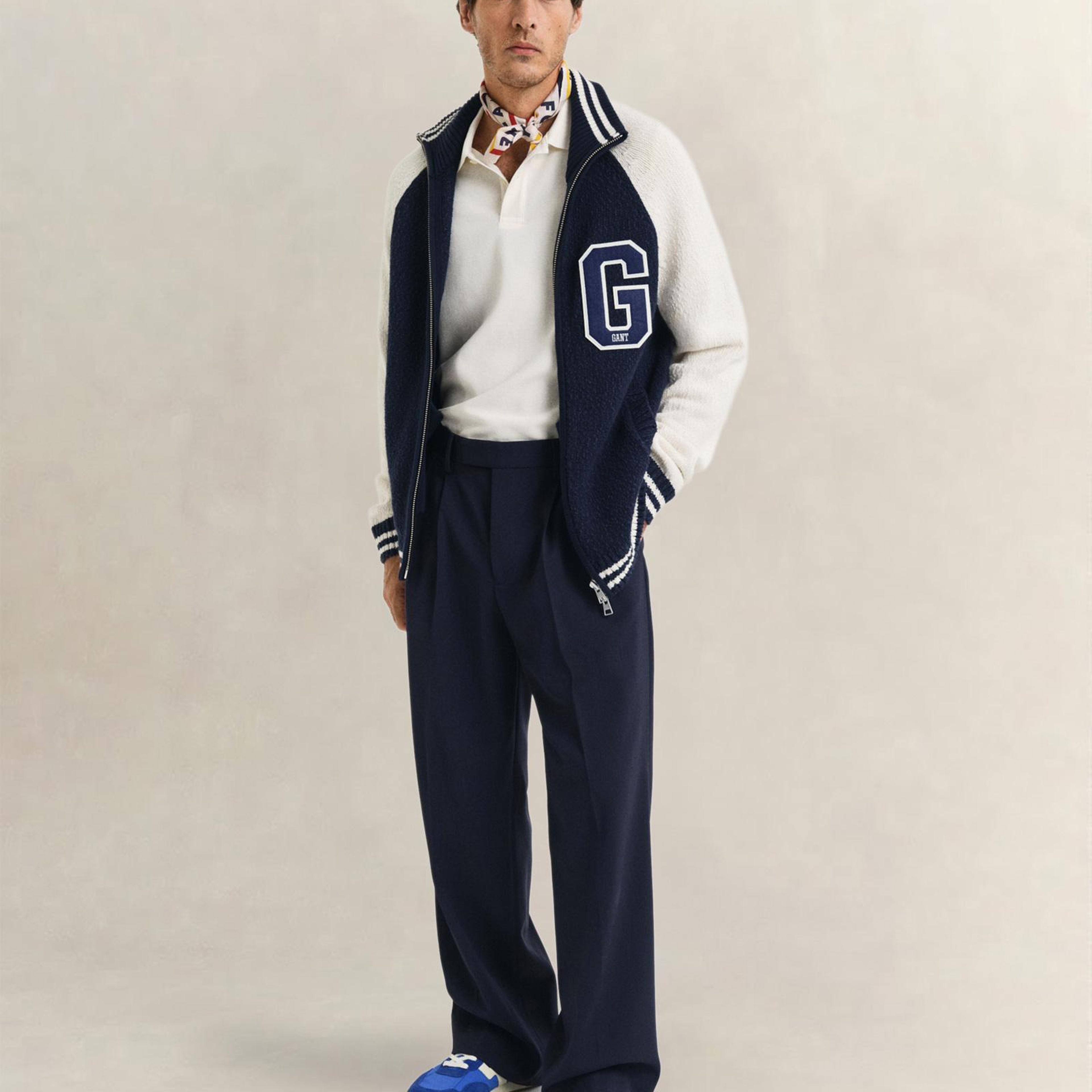 GANT Erkek Krem Regular Fit Logolu Polo Yaka T-Shirt