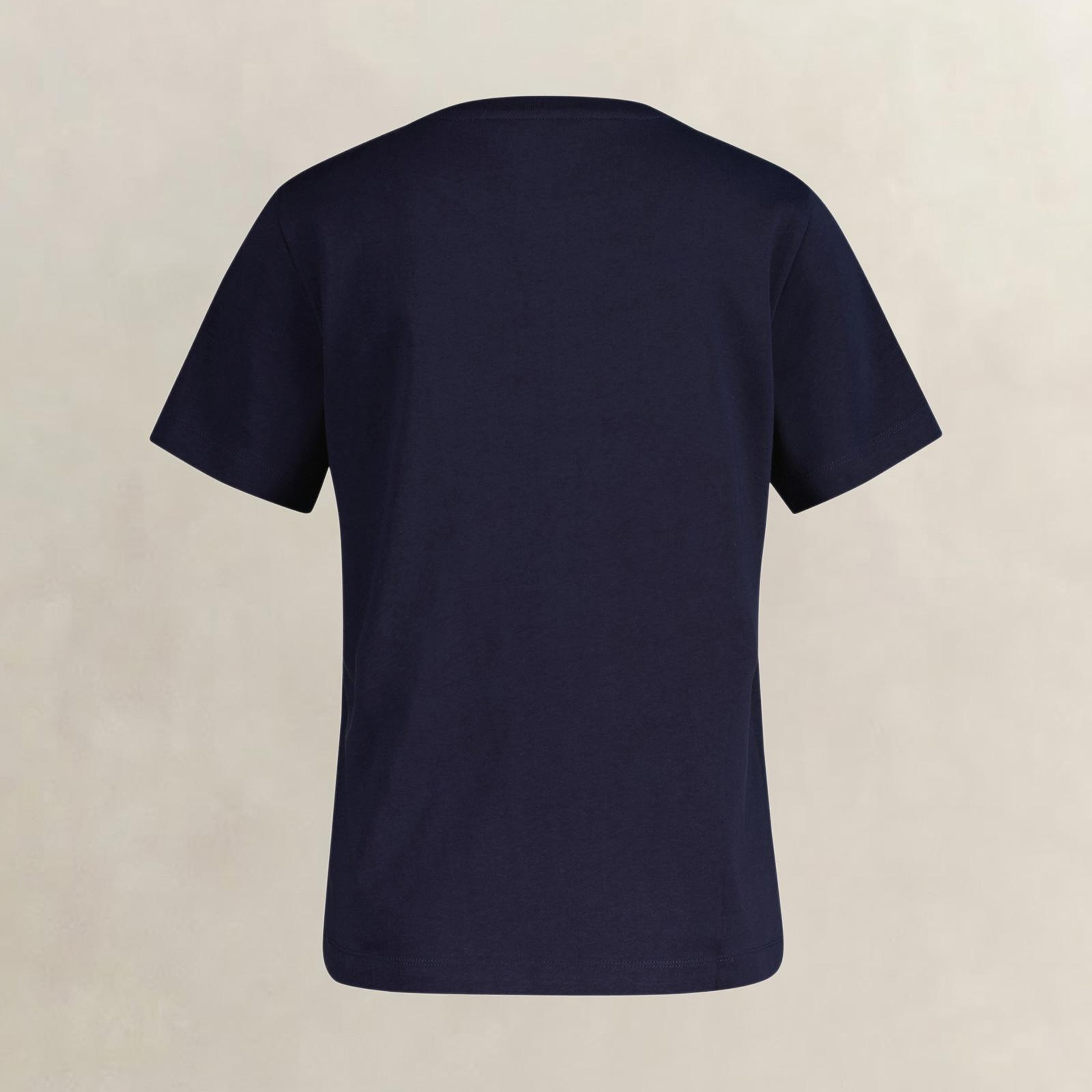 GANT Kadın Lacivert Bisiklet Yaka Regular Fit T-Shirt